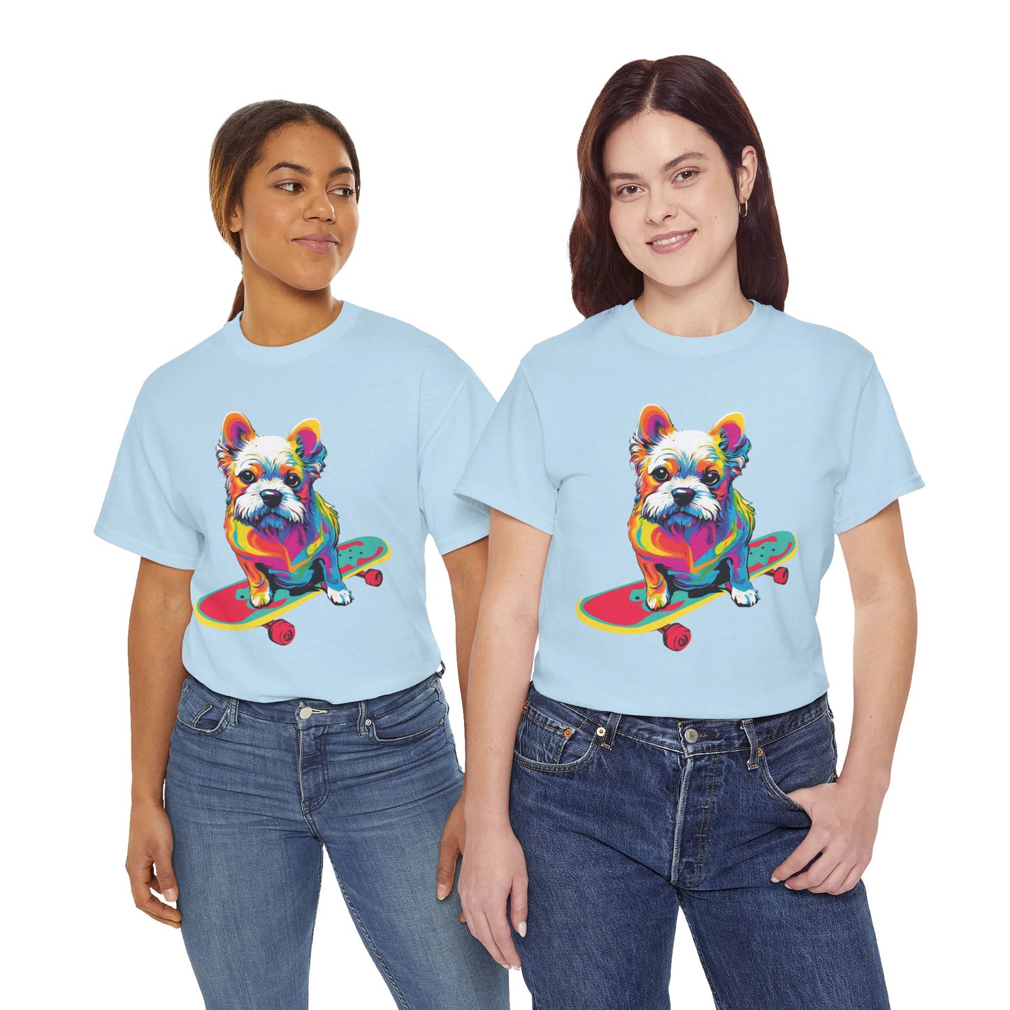 Pop Art Skateboarding Dog Flashlander Gym Shirt