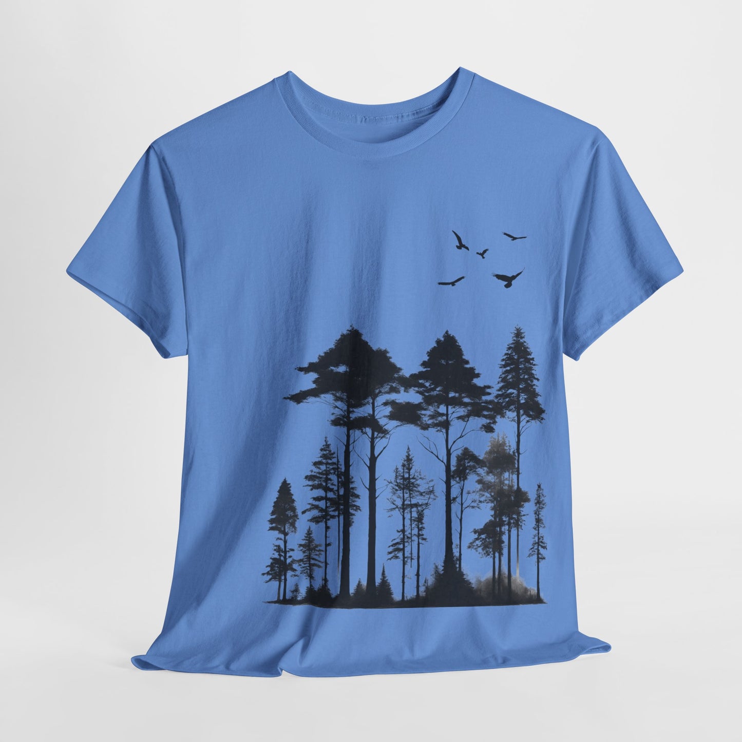 Camisa del bosque de pinos Camiseta unisex de algodón pesado Flashlander