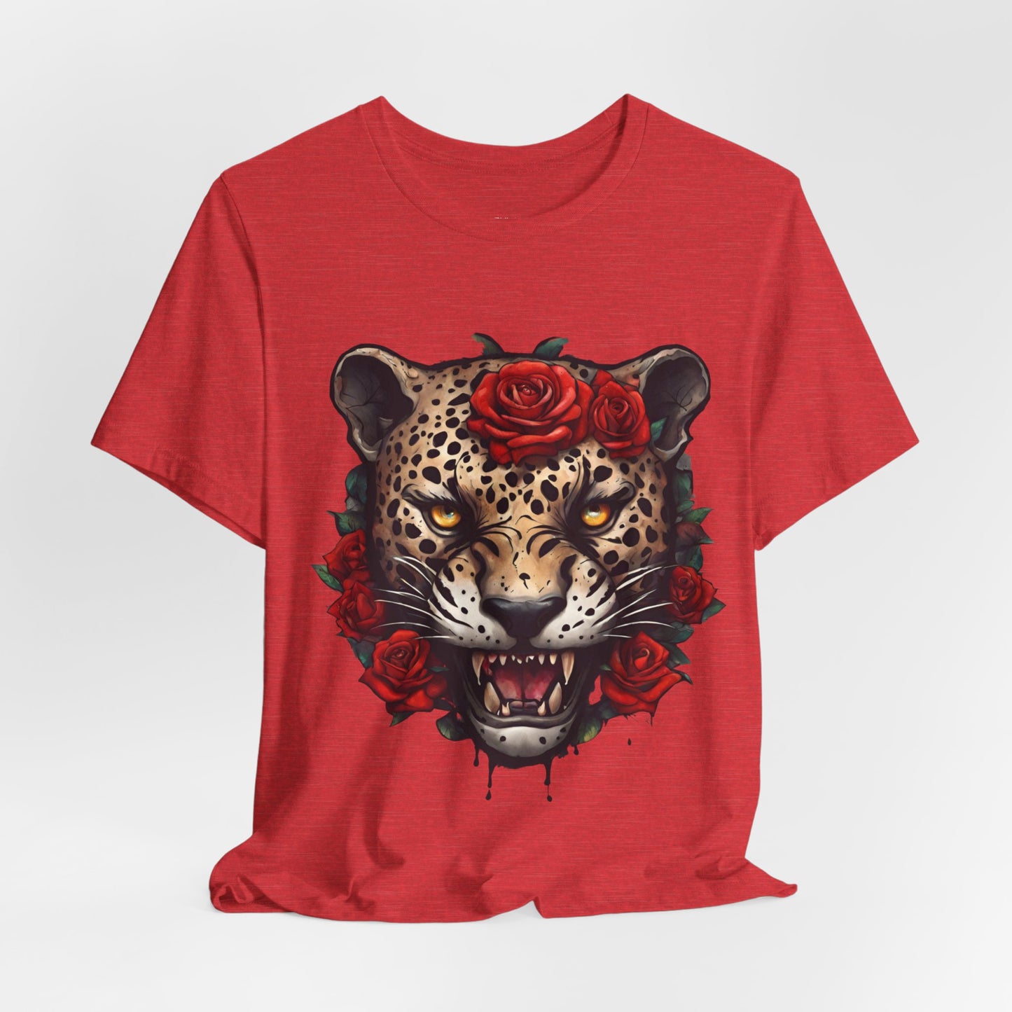 Jaguar Flames and Roses Graphic Tee Flashlander