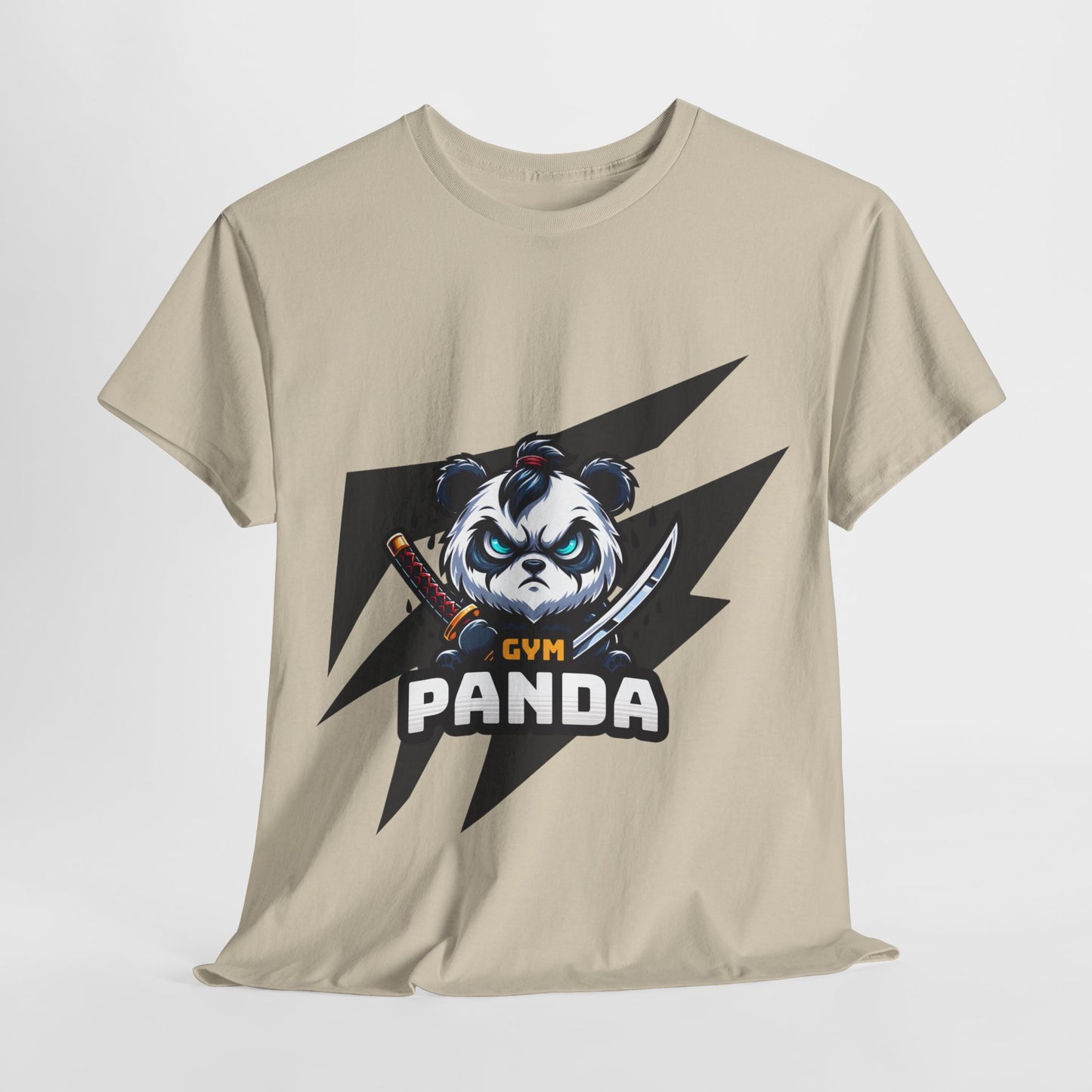 Panda Gym Samurai Shirt Flashlander Performance T-Shirt Cotton Unisex Charcoal Black Graphic Tee