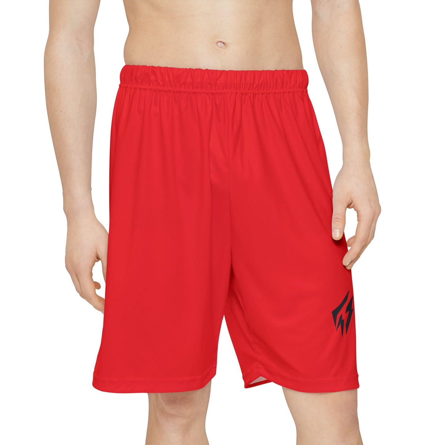 Flashlander ALG Performance Men’s Sports Shorts (AOP) Red B