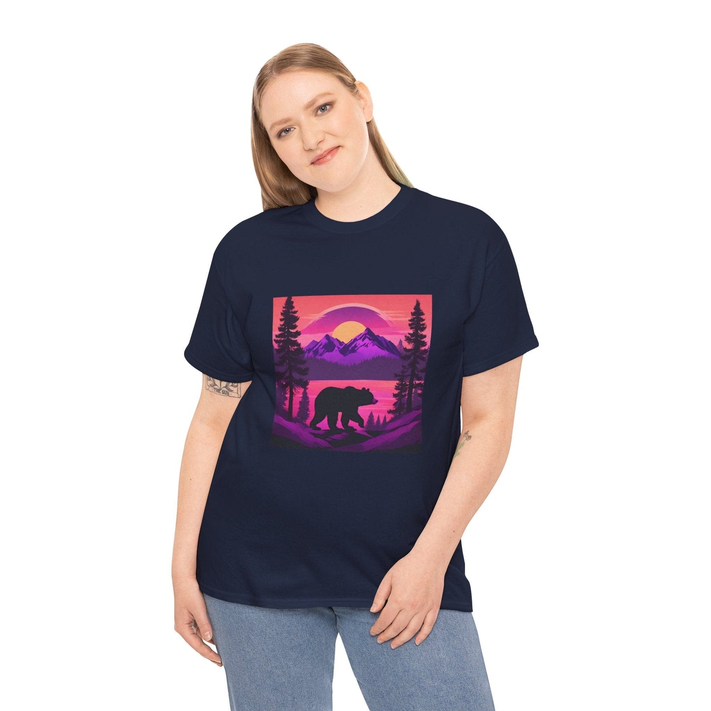 T-shirt graphique Bear Majestic Sunset Flashlander