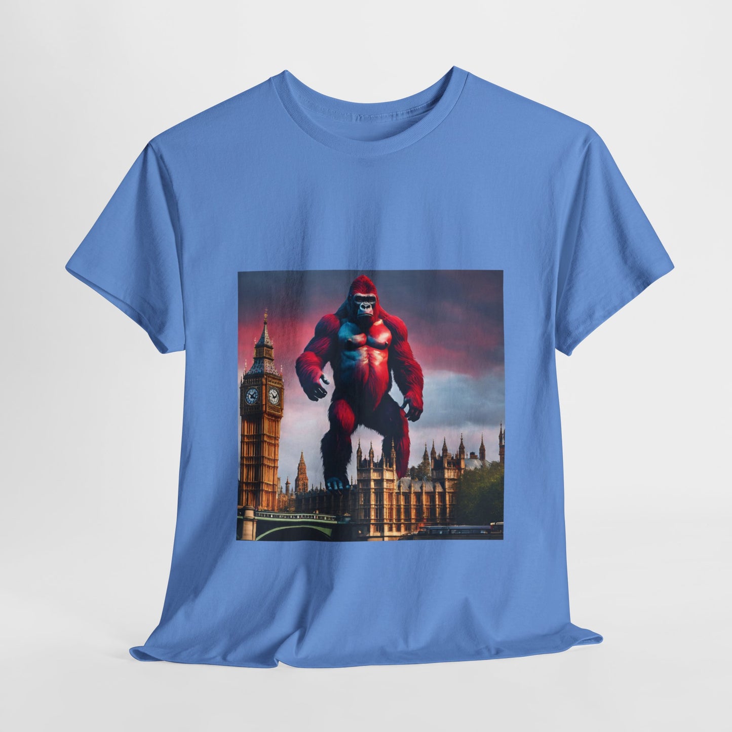 The Red Giant Gorilla Kong in the Big Ben of London Gaphic Tee Flashlander