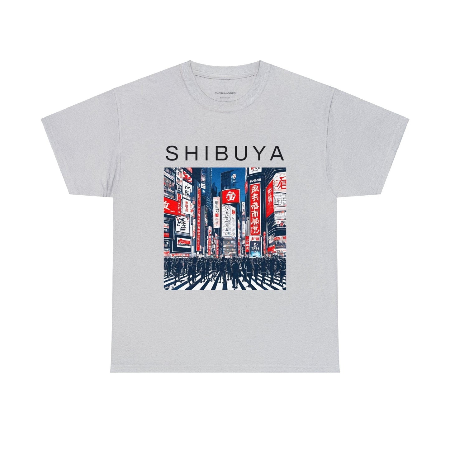 Japanese Shirt. Shibuya Tokyo Shirt. Japanese Gifts. Harajuku Shirt. Travel Shirt. Travel Gift. Kanji Shirt. Japanese Streetwear | Souvenir from Japan Unisex Tee Flashlander