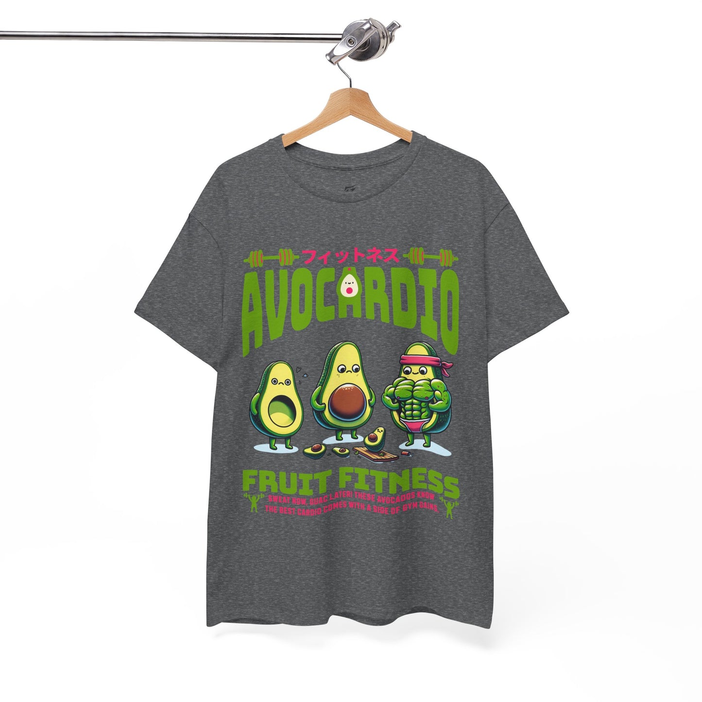 Avocardio Active Gym Shirt Avocado Fitness Graphic Tee