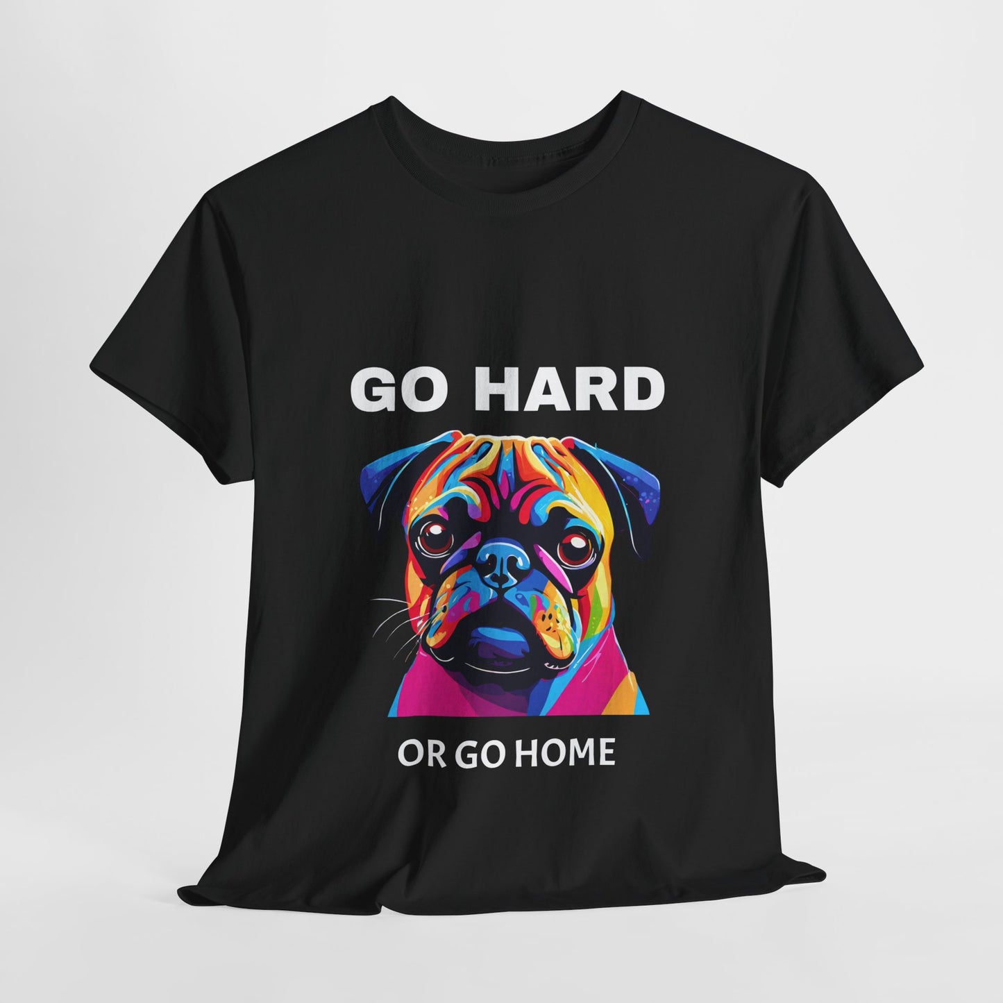 Pug Dog Pop Art  - Go Hard Or Go Home Flashlander Gym Shirt