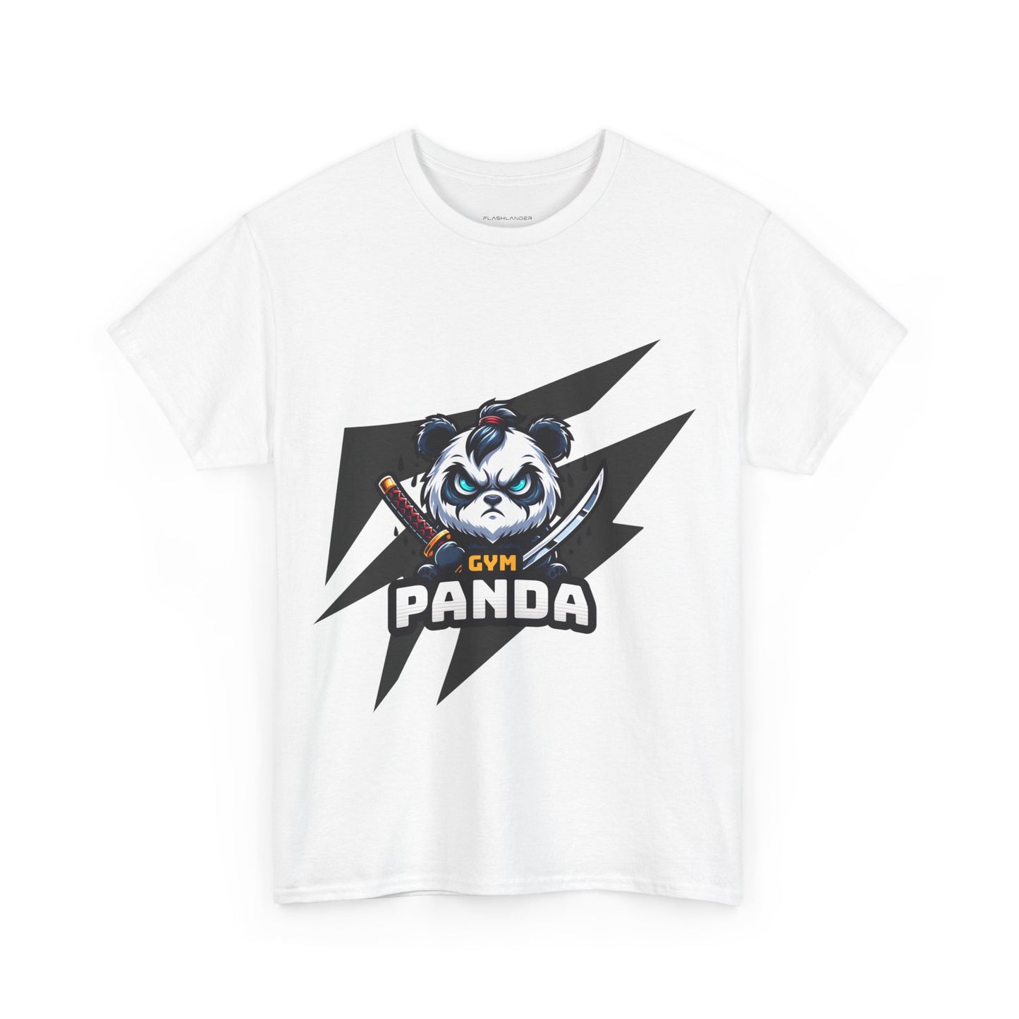 Panda Gym Samurai Shirt Flashlander Performance T-Shirt Cotton Unisex Charcoal Black Graphic Tee