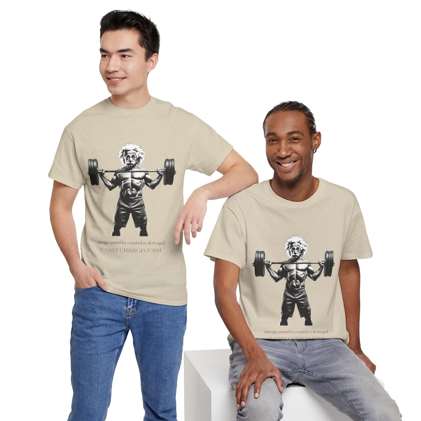 Camiseta de culturista Albert Einstein: la energía de Flashlander no se puede crear ni destruir, solo cambia de forma. Camiseta gráfica con cita