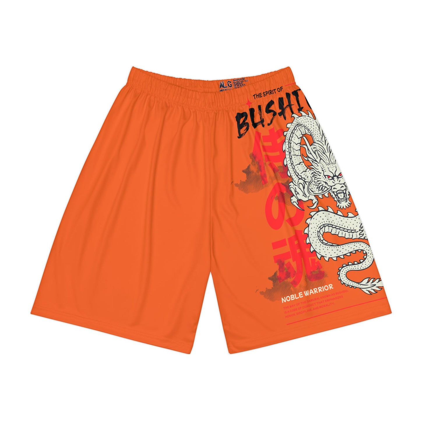 Japanese Dragon Bushido - Flashlander Performance Men’s Gym Shorts Orange