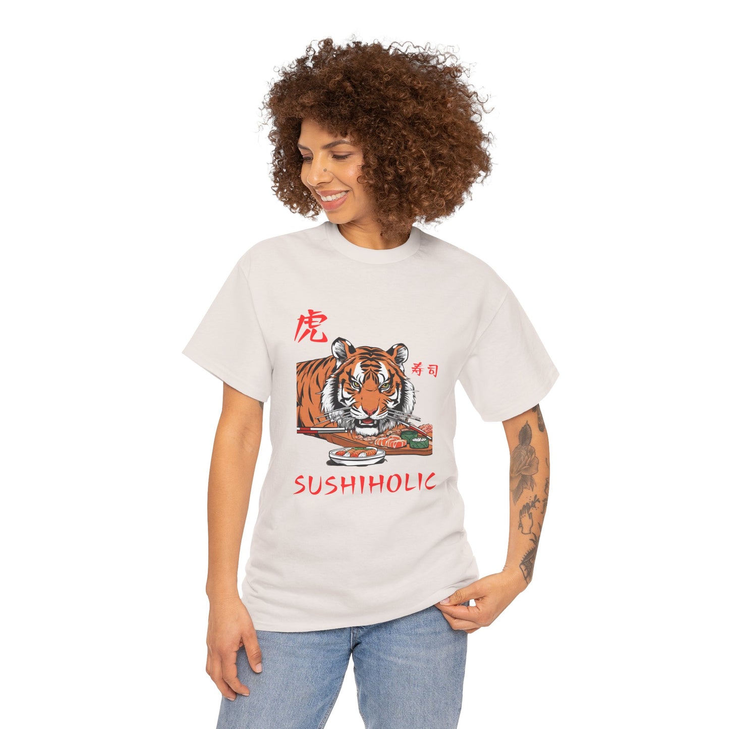 Tiger Sushi Lovers Sushiholic Graphic Tee Flashlander