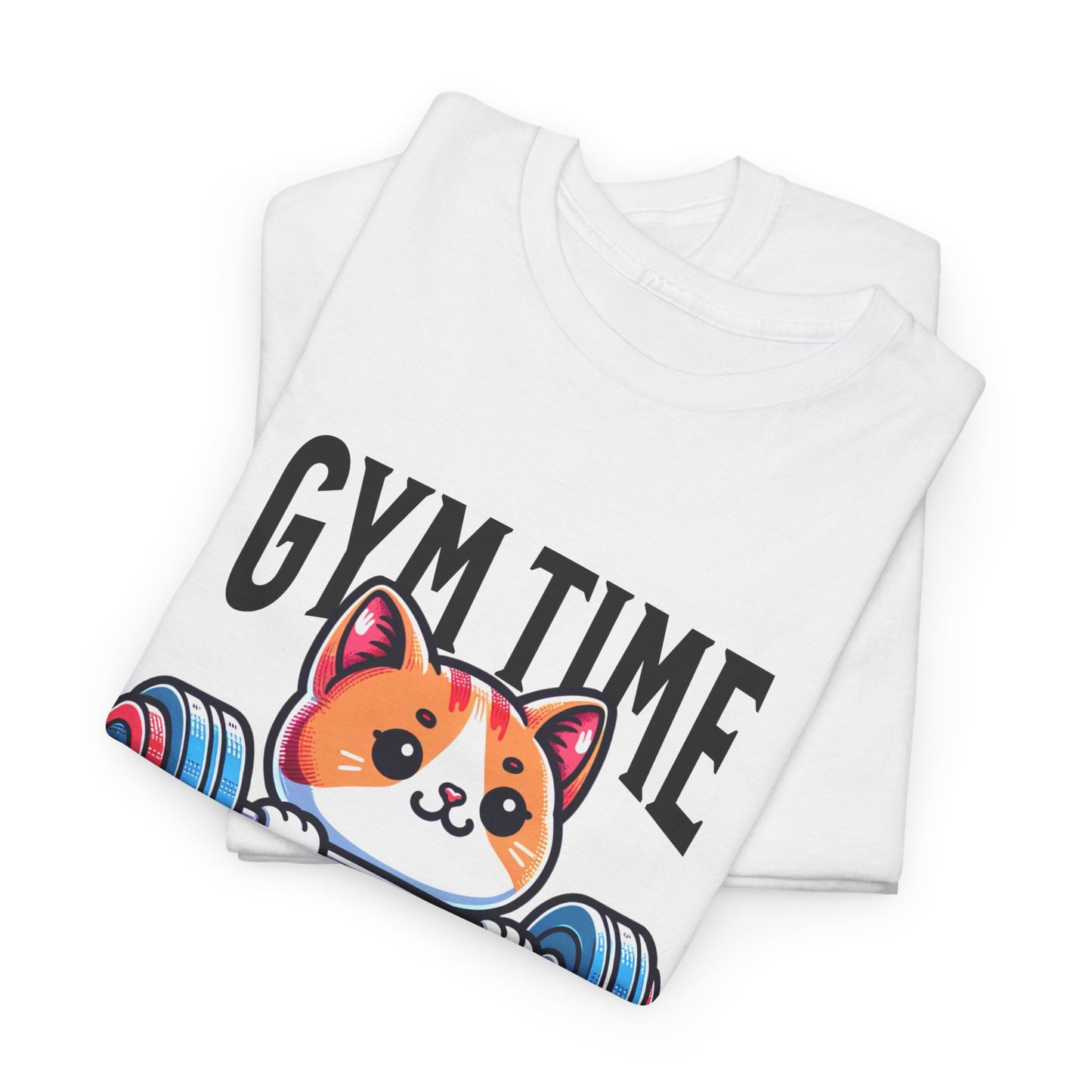 Cute Cat Gym Time Shirt Flashlander Graphic Tee