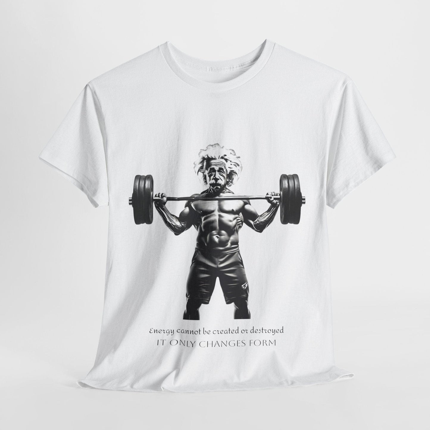 Camiseta de culturista Albert Einstein: la energía de Flashlander no se puede crear ni destruir, solo cambia de forma. Camiseta gráfica con cita