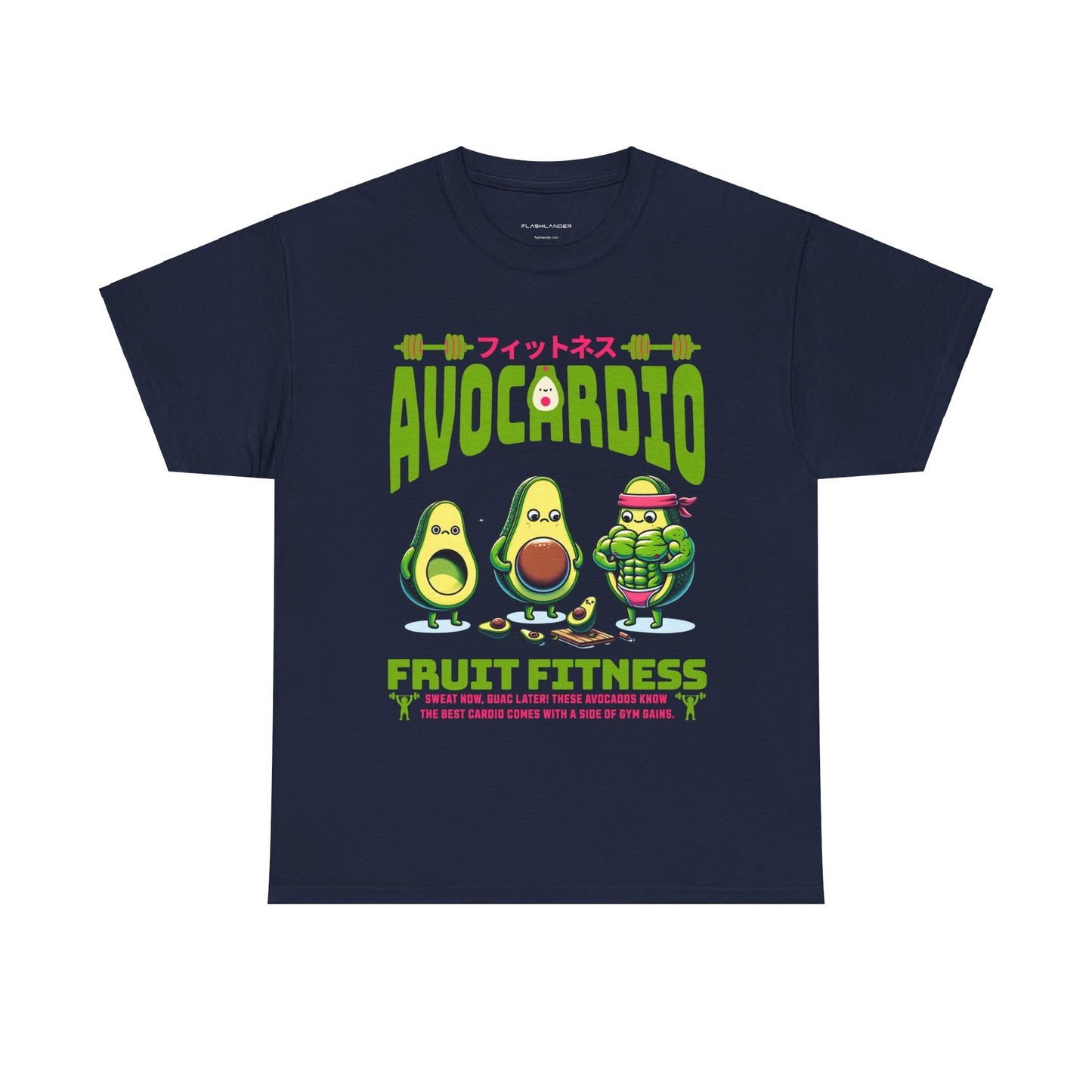 Avocardio Active Gym Shirt Avocado Fitness Graphic Tee