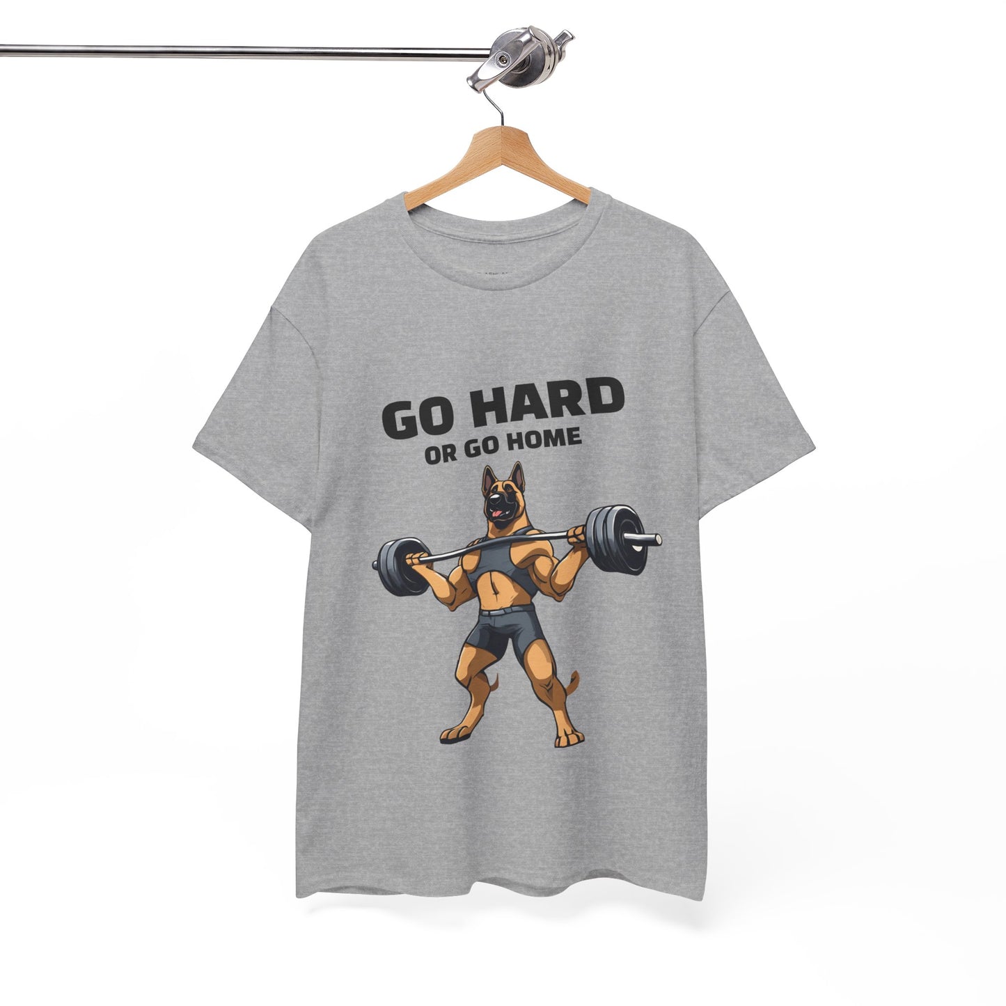 Muscular German Shepherd Dog Weightlifting  - Flashlander Gym Shirt