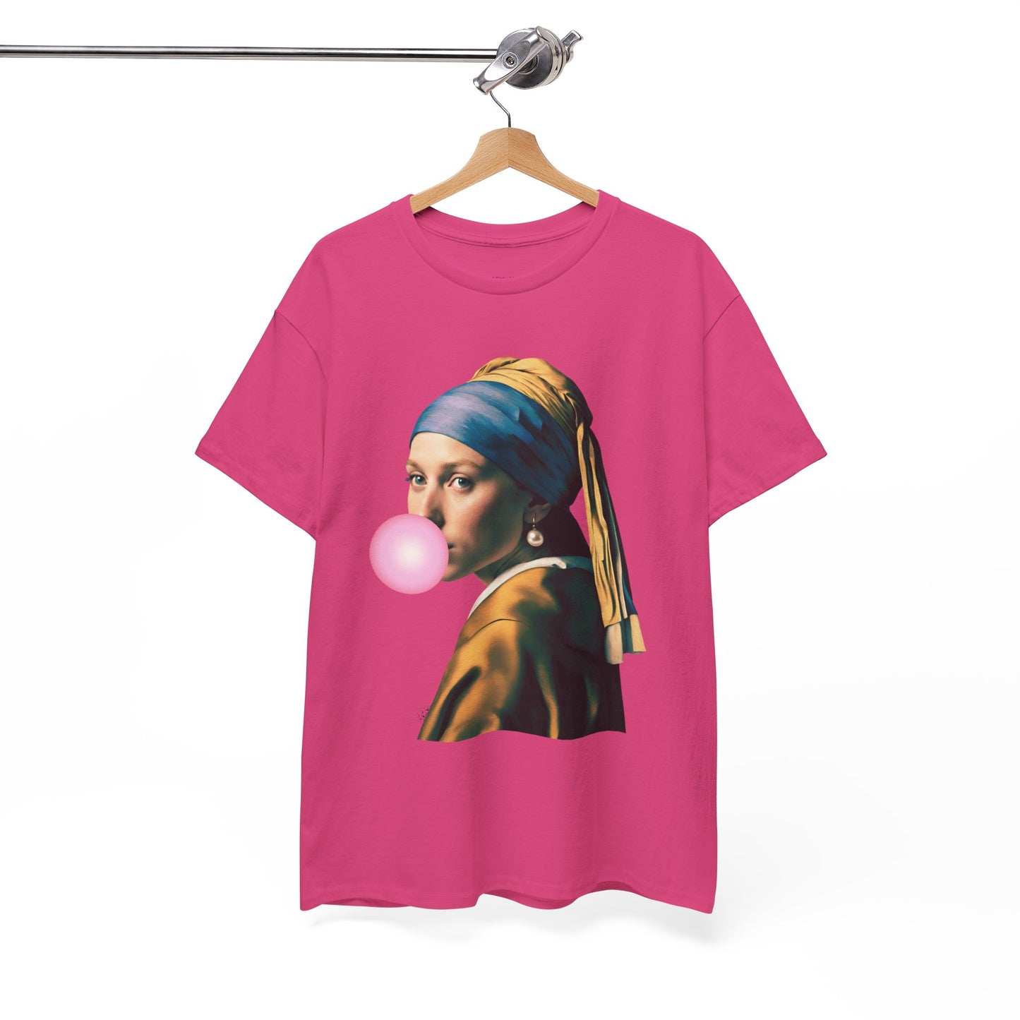 Bubble Gum Girl with a Pearl Earring Johannes Vermeer - Flashlander Gym Shirt