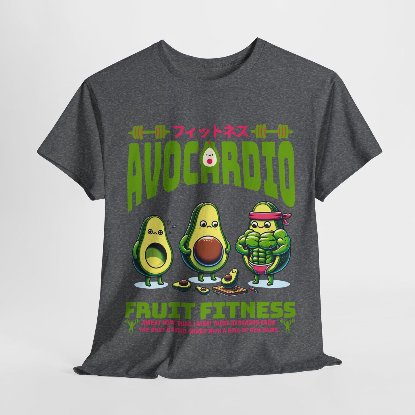 Avocardio Active Gym Shirt Avocado Fitness Graphic Tee