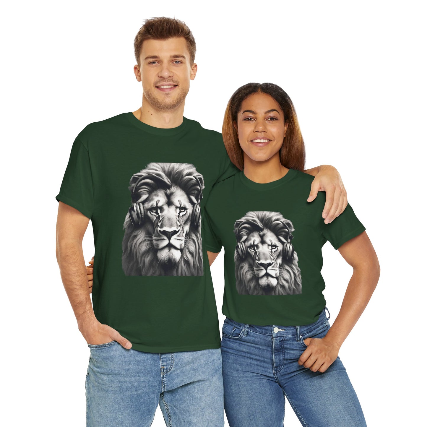 Lion Training with Headphones - Flashlander Gym Shirt