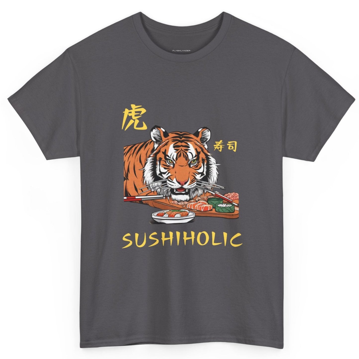 Tiger Sushi Lovers Sushiholic Graphic Tee Flashlander