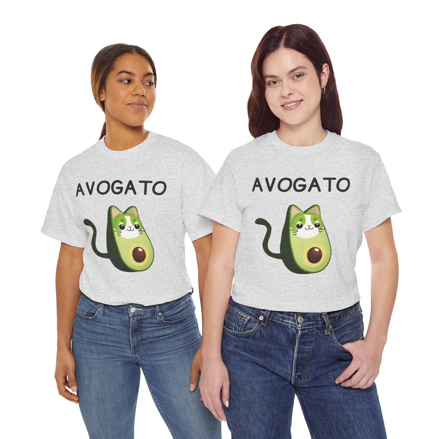 Avogato Funny Avocado Cat Face - Flashlander Gym Shirt