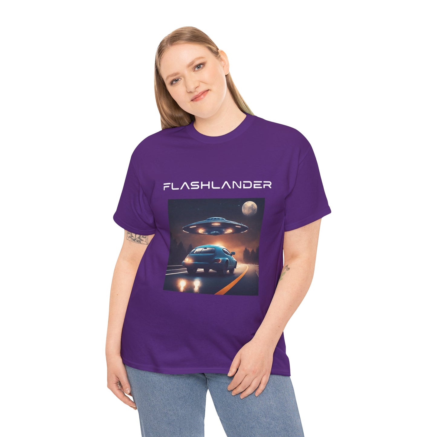 Retro UFO Alien Flashlander Gym Shirt