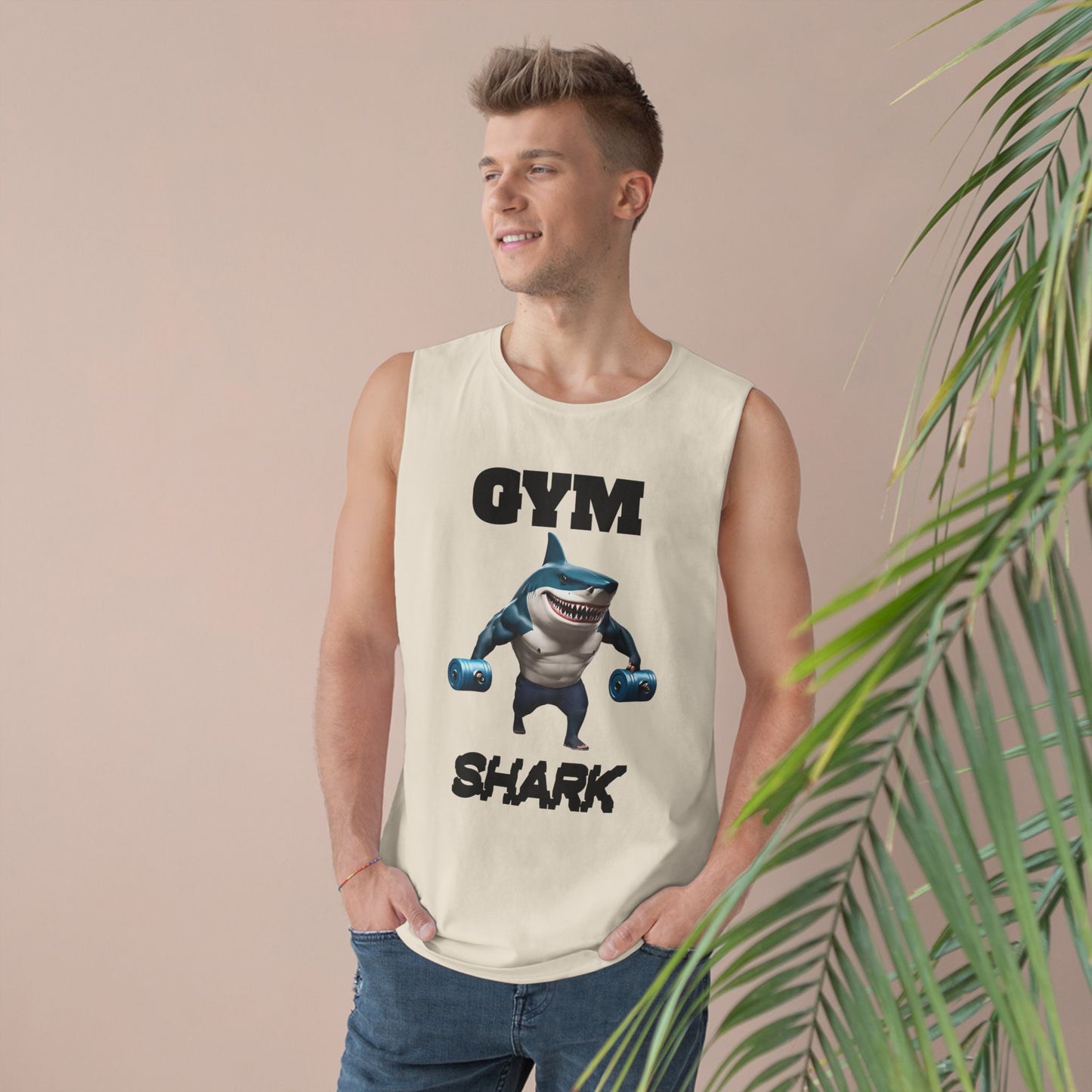 Shark Gym Scoop Bottom Cotton Unisex Barnard Performance Tank