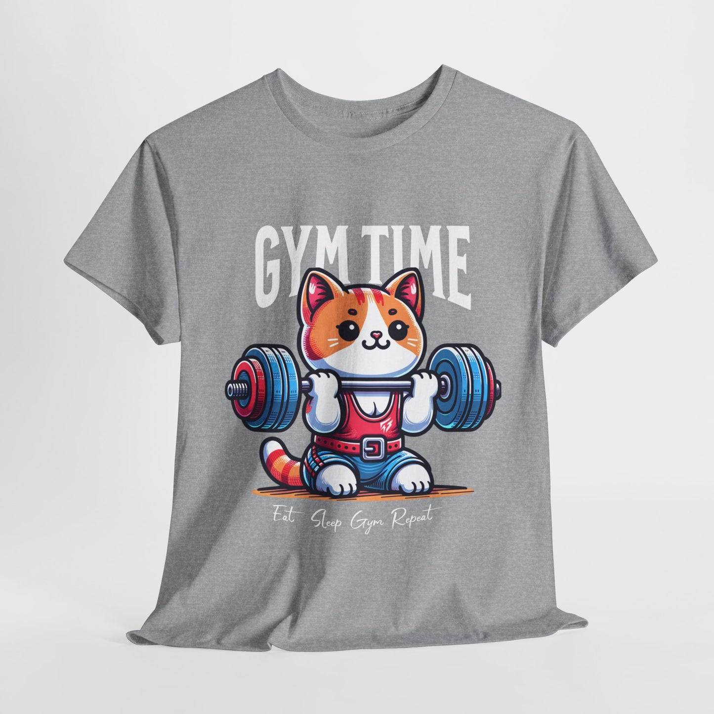 Cute Cat Gym Time Shirt Flashlander Graphic Tee