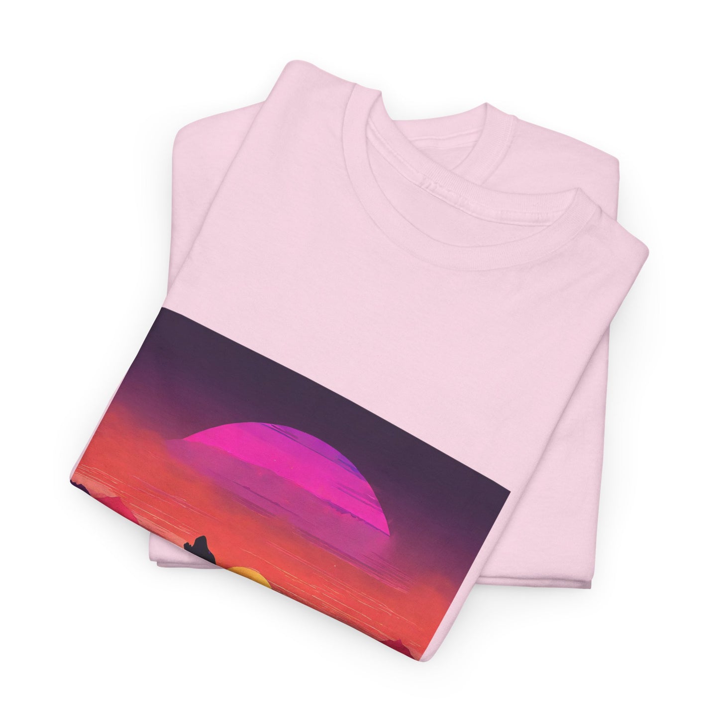 Wolf Majestic Sunset Gaphic Tee Flashlander