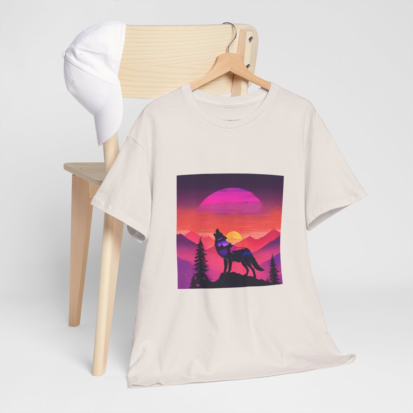 Wolf Majestic Sunset Gaphic Tee Flashlander