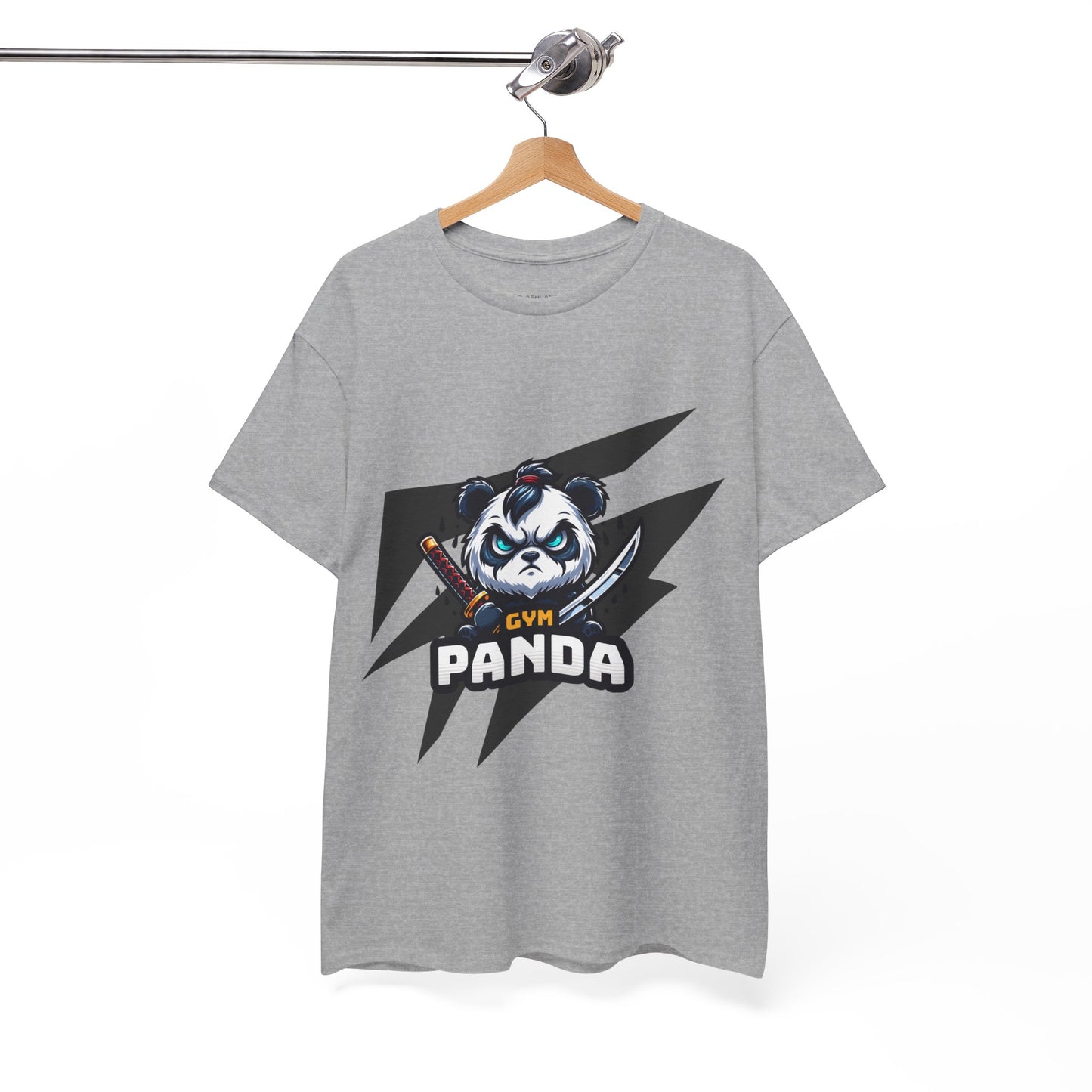 Panda Gym Samurai Shirt Flashlander Performance T-Shirt Cotton Unisex Charcoal Black Graphic Tee