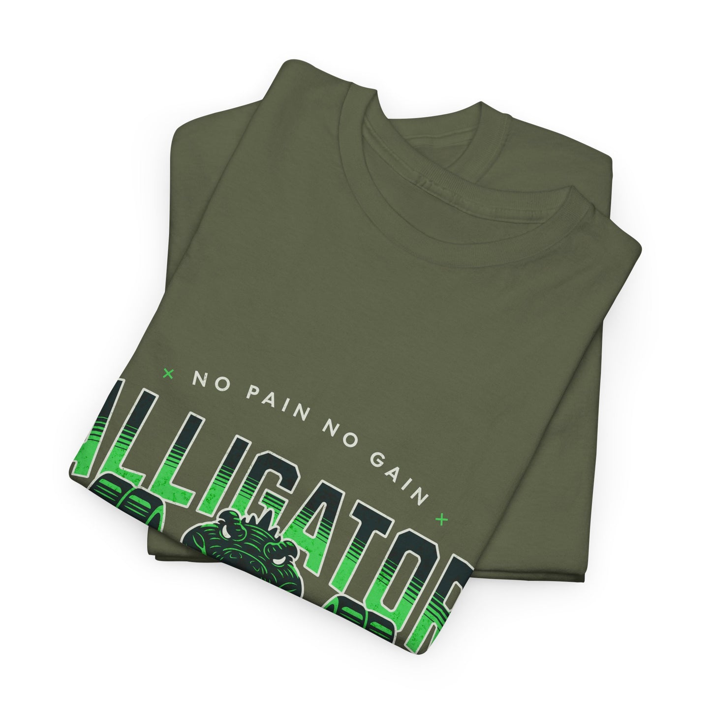 Aligator Gym Shirt Flashlander Cotton Unisex Charcoal Black Graphic Tee