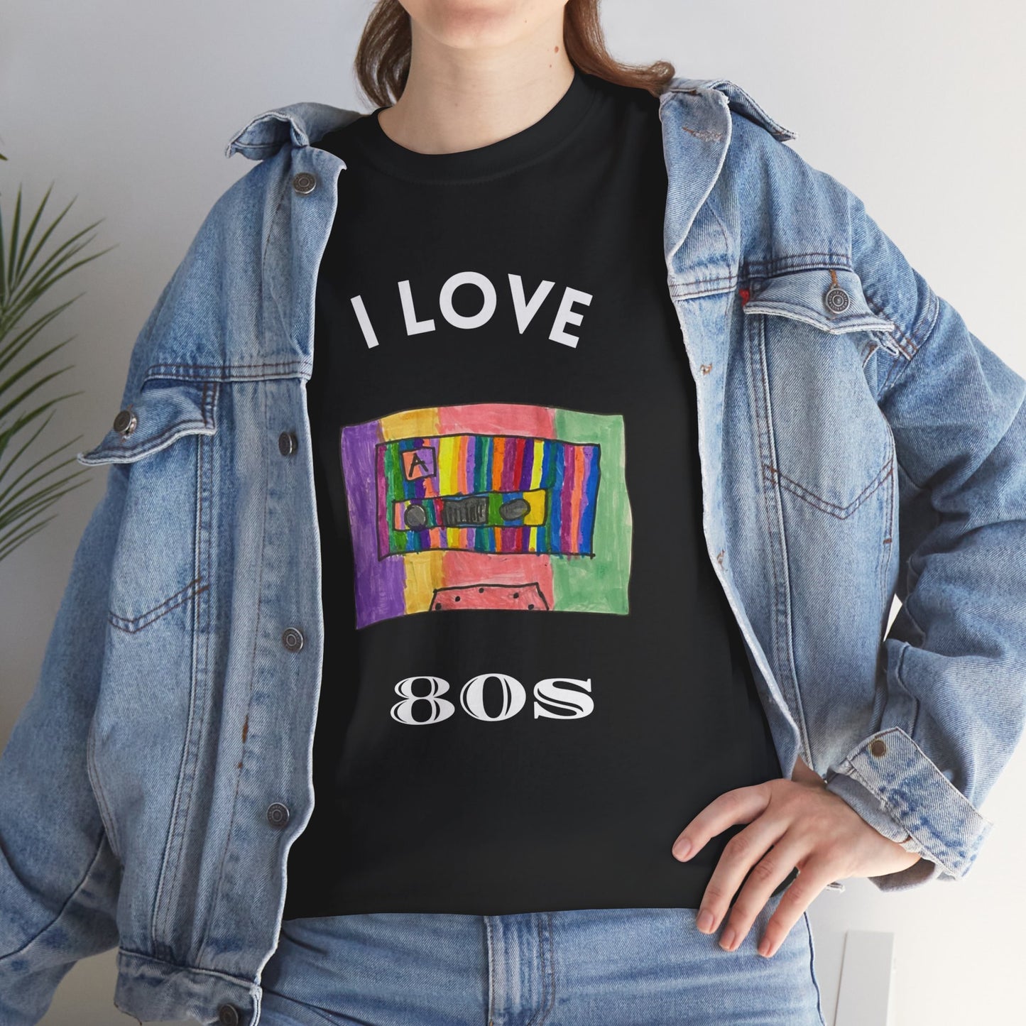 Retro Vibes Art Pop Cassette Tape I Love 80's - Flashlander Gym Shirt