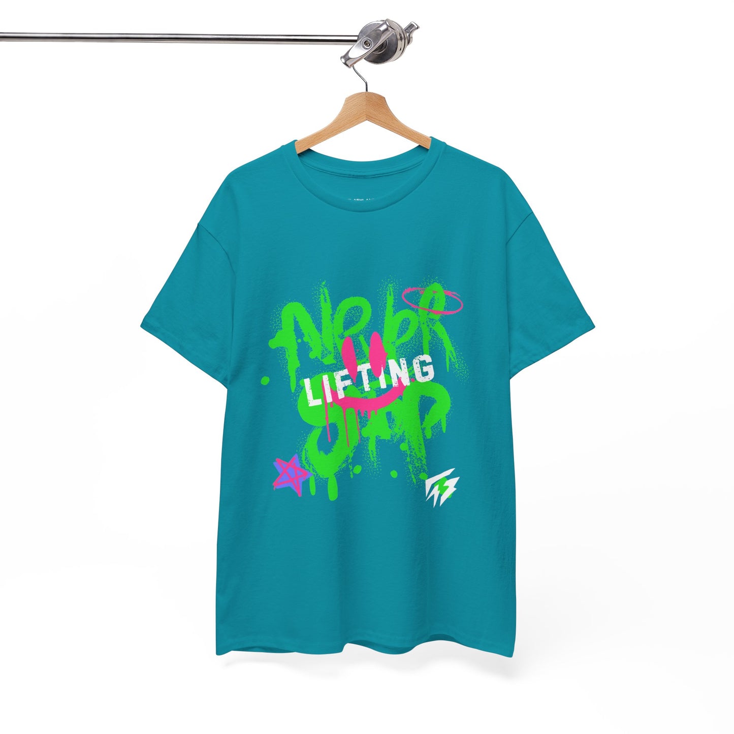 T-shirt de sport Graffiti Flashlander - Never Stop Lifting Gris