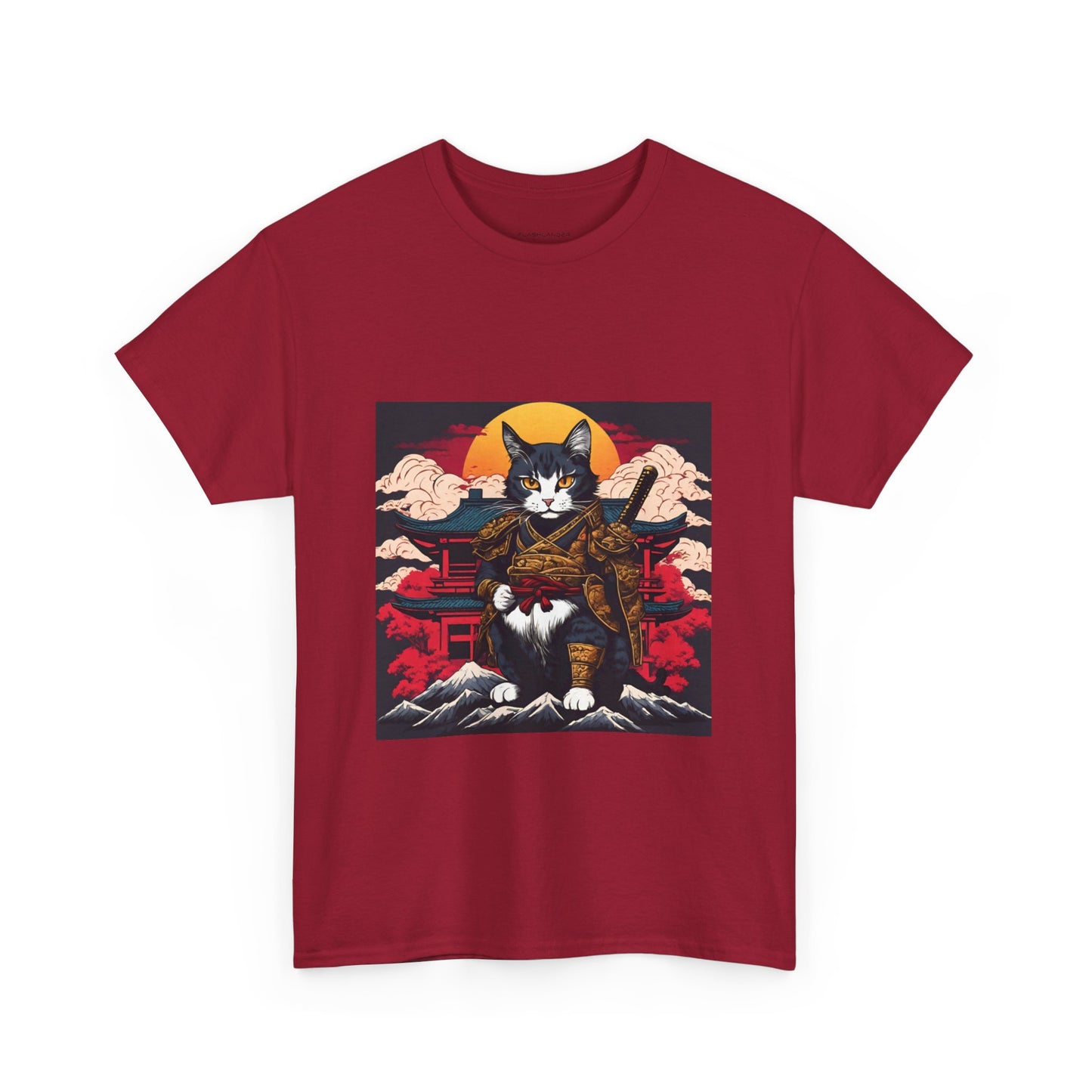 Samurai Cat Cartoon Anime - Flashlander Gym Shirt