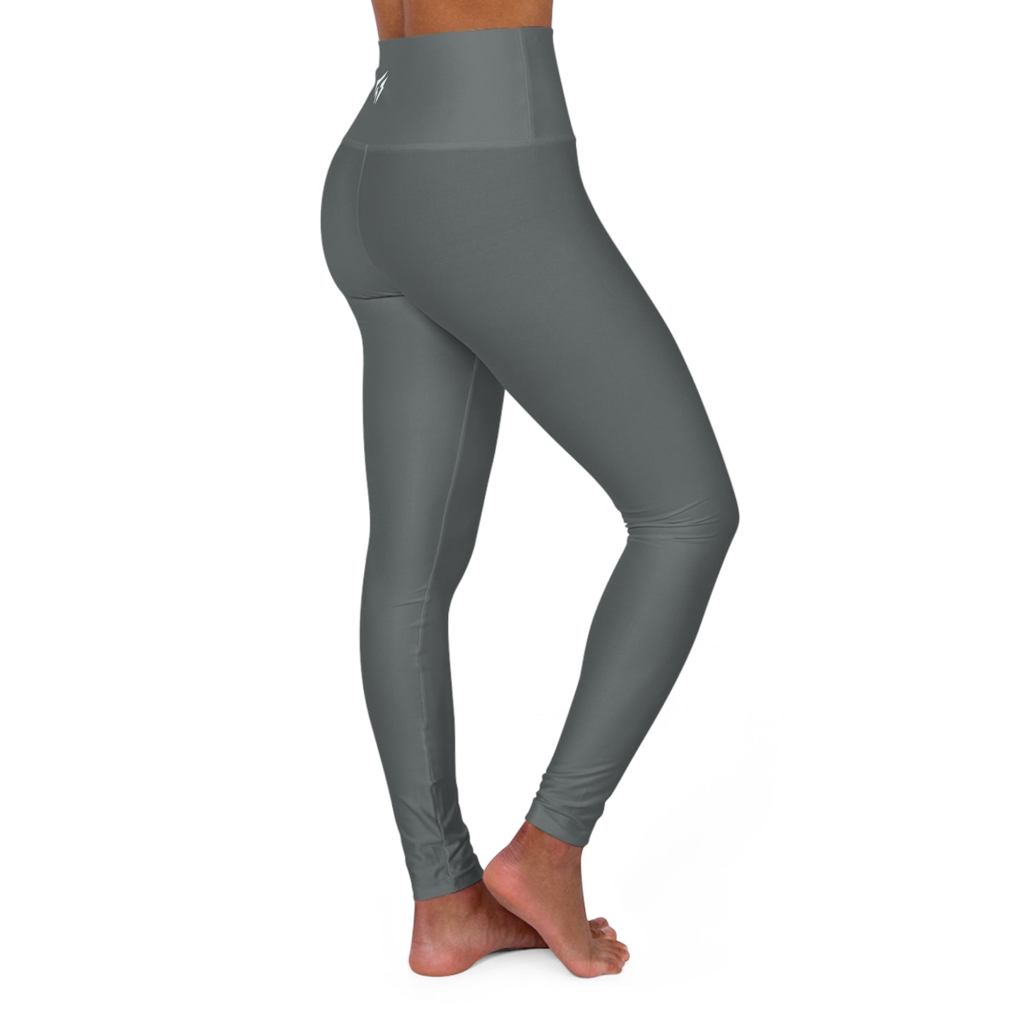 Flashlander Sportswear Zen High Waisted Yoga Leggings Dark Grey (AOP) B