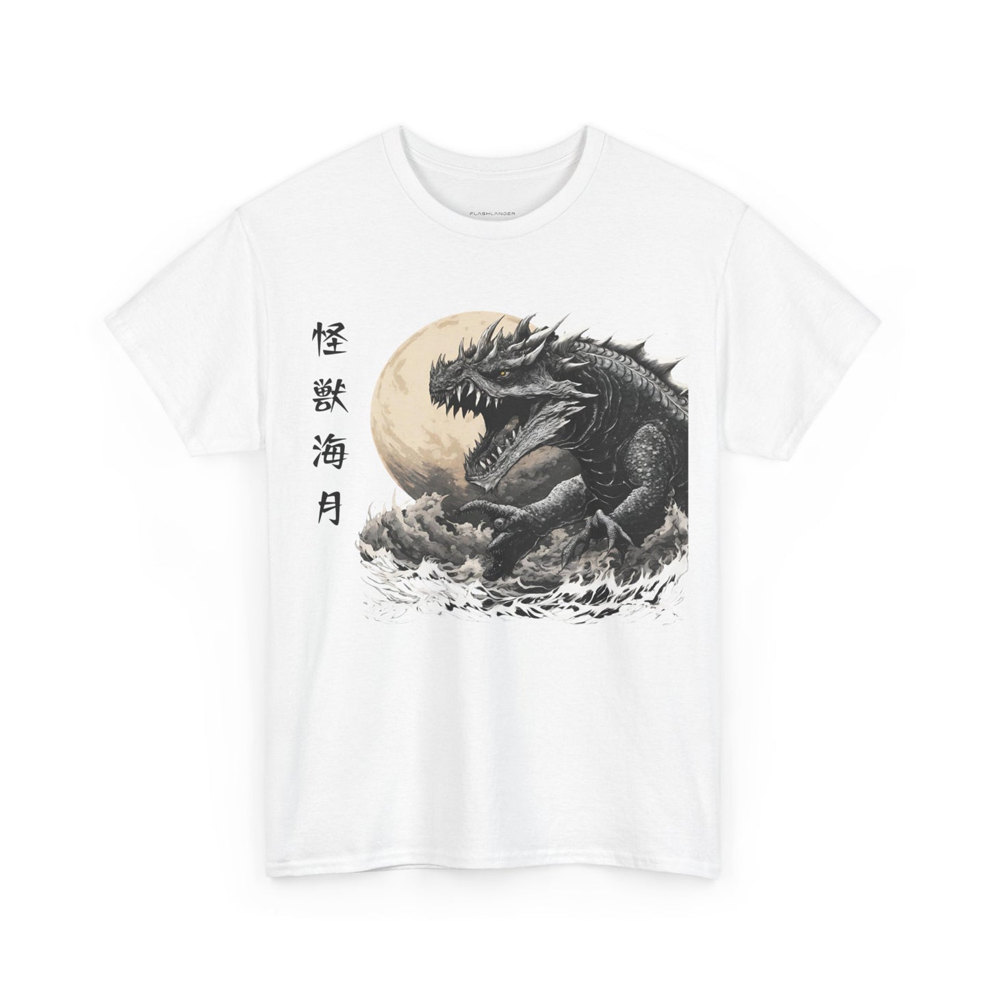 T-shirt de sport Flashlander, le monstre marin Kraken émerge, menace au clair de lune