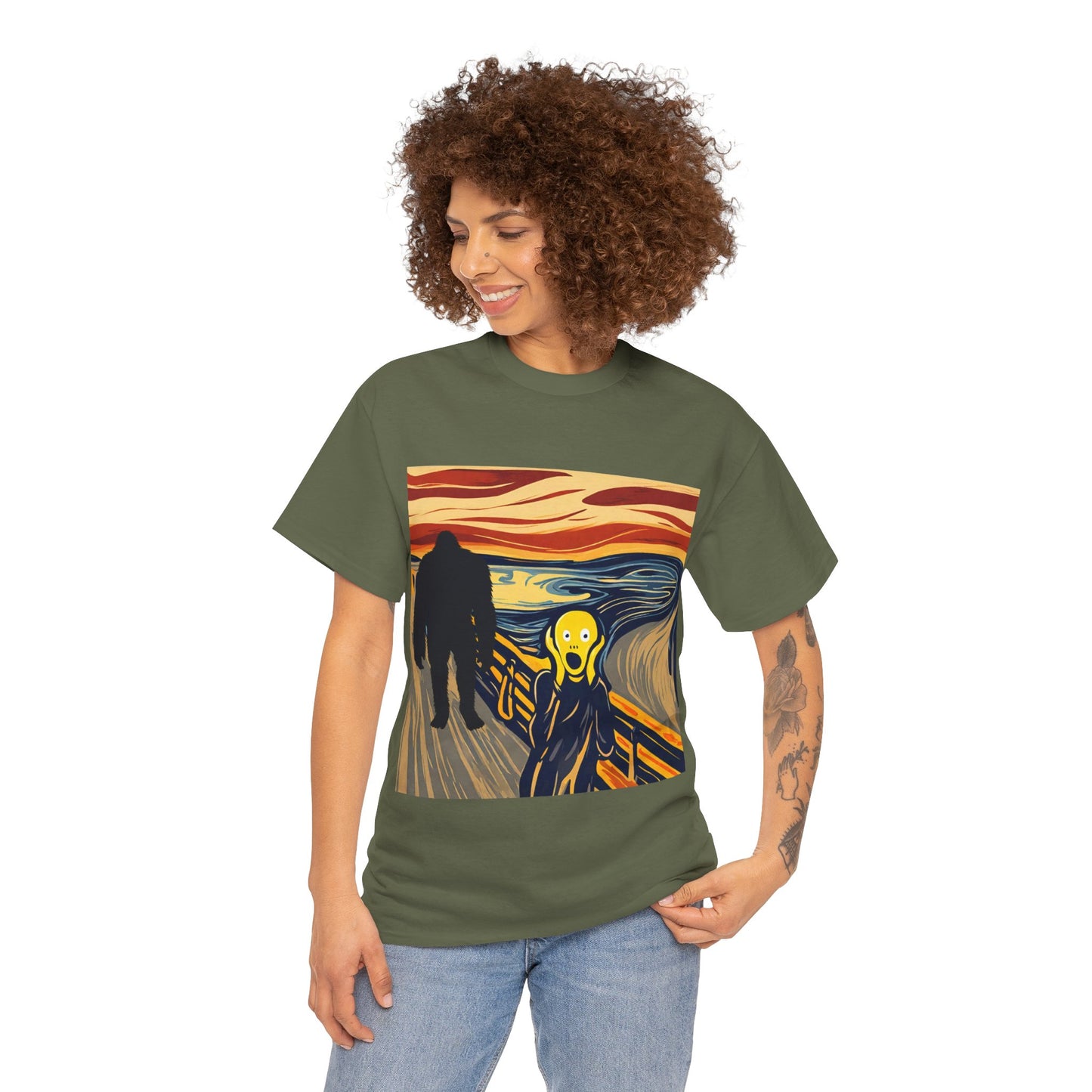 The Scream Meets Bigfoot A Startling Encounter - Flashlander Gym Shirt