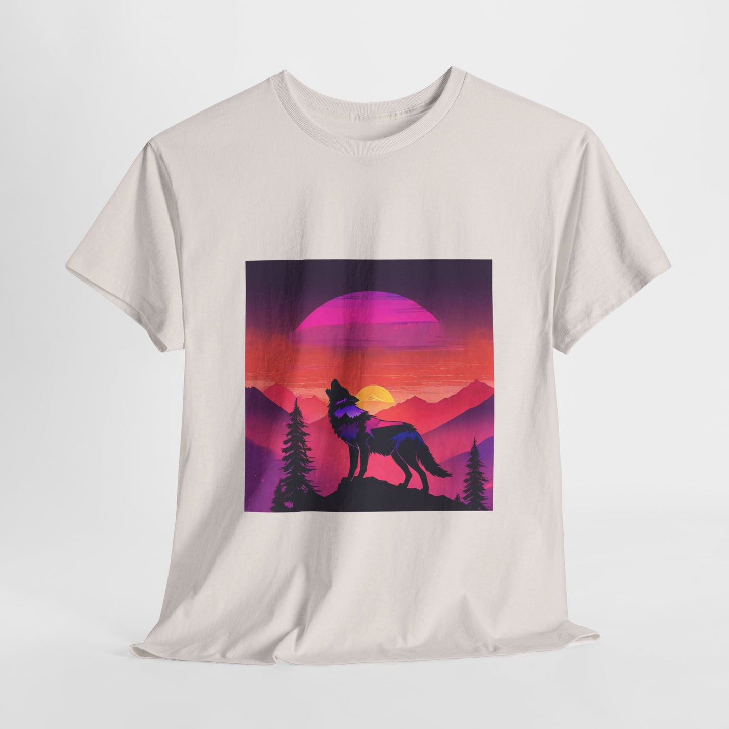 Wolf Majestic Sunset Gaphic Tee Flashlander