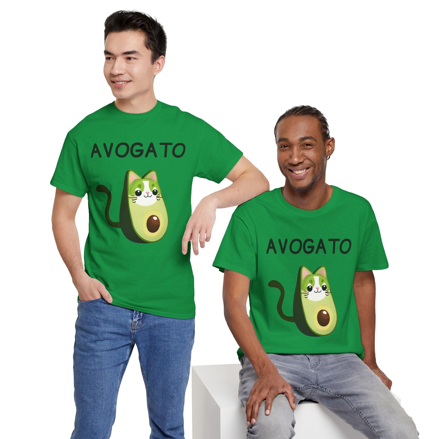 Avogato Funny Avocado Cat Face - Flashlander Gym Shirt