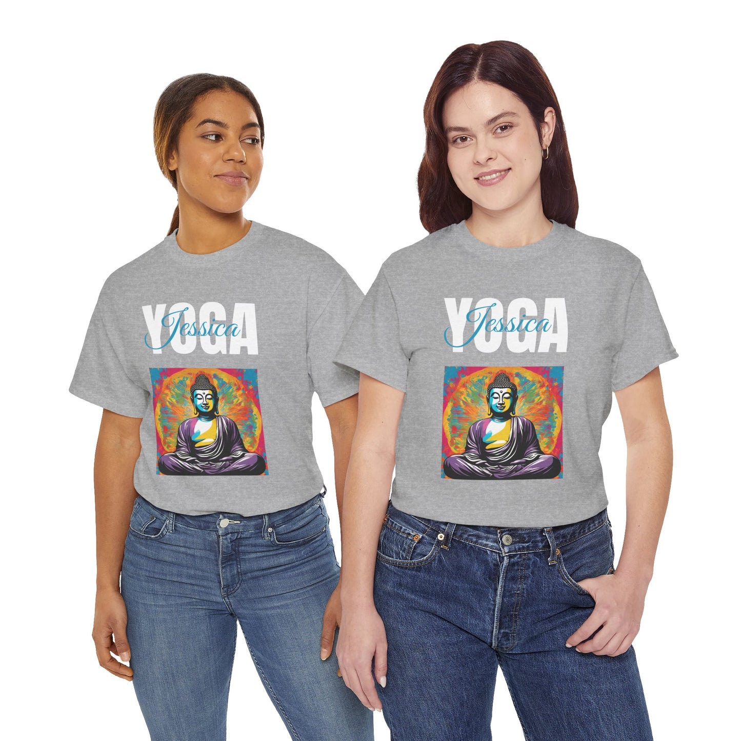 Personalized Yoga Shirt - Buddha Tee - Custom Name Flashlander Yoga Tee