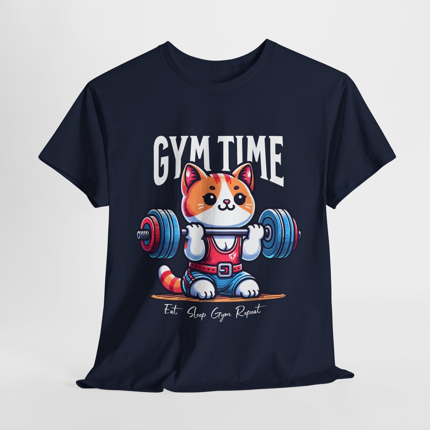 Cute Cat Gym Time Shirt Flashlander Graphic Tee