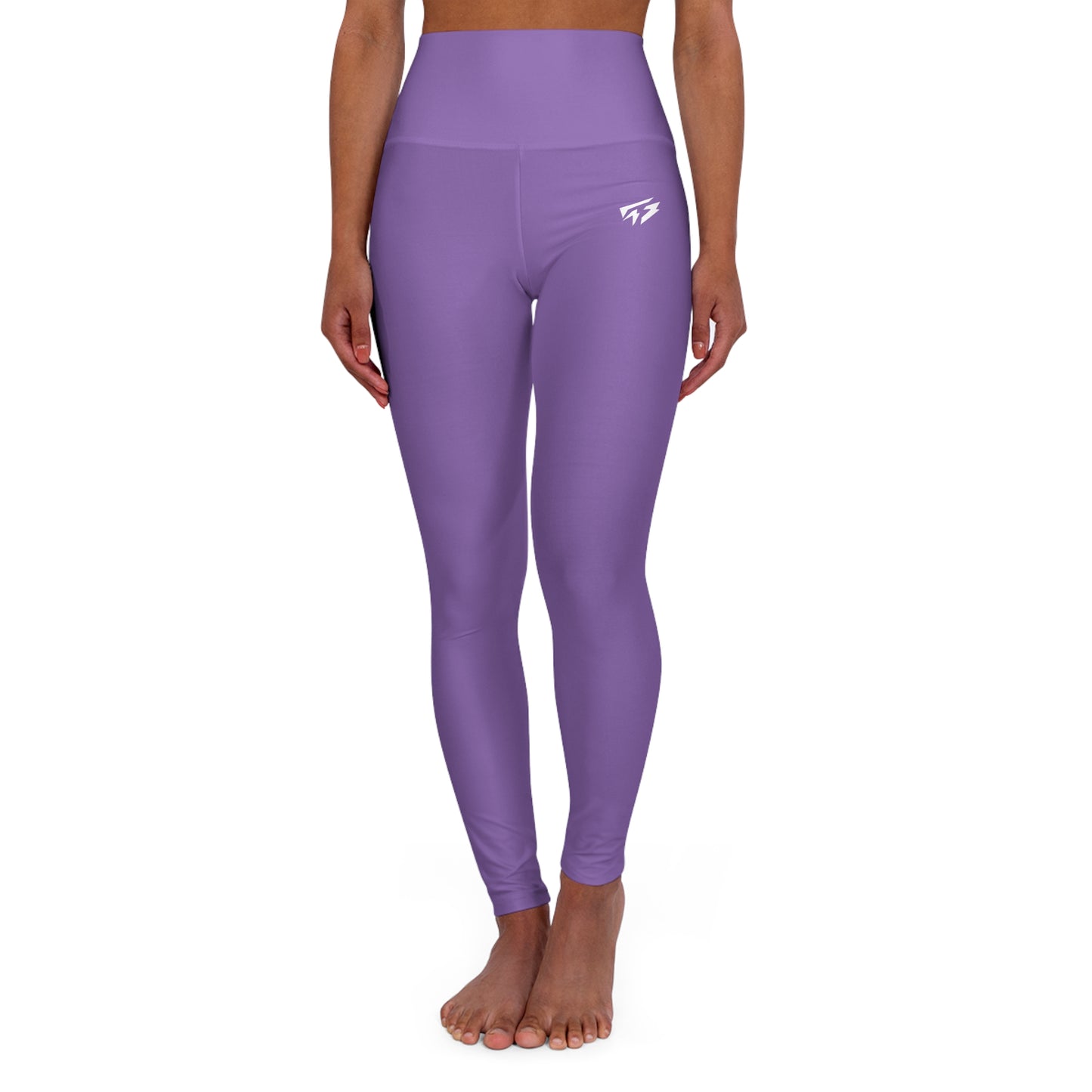 Flashlander Sportswear Zen High Waisted Yoga Leggings Light Purple (AOP)