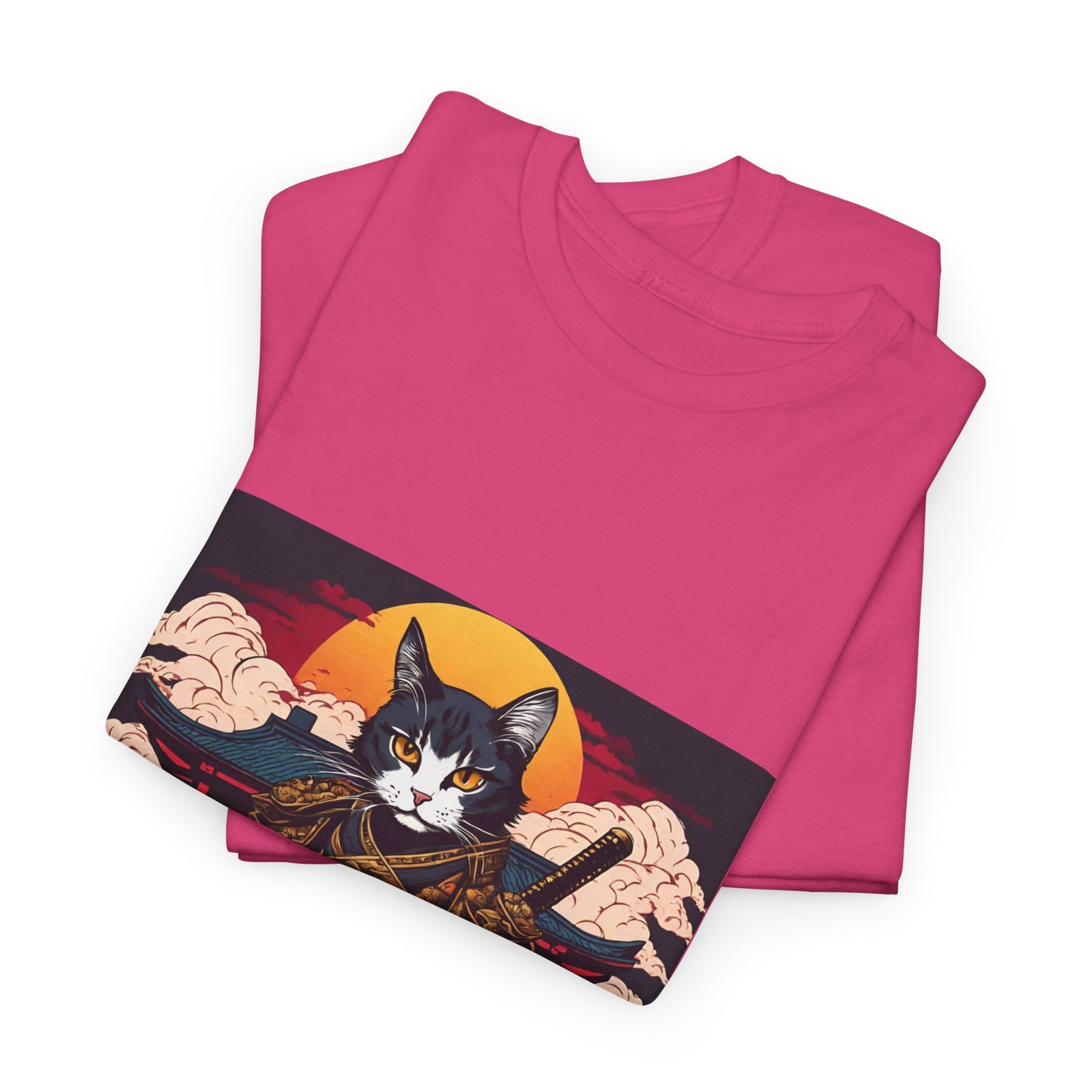 Samurai Cat Cartoon Anime - Flashlander Gym Shirt