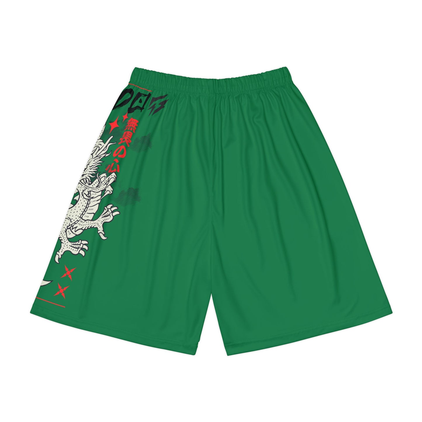 Japanese Dragon Bushido - Flashlander Performance Men’s Gym Shorts Dark Green