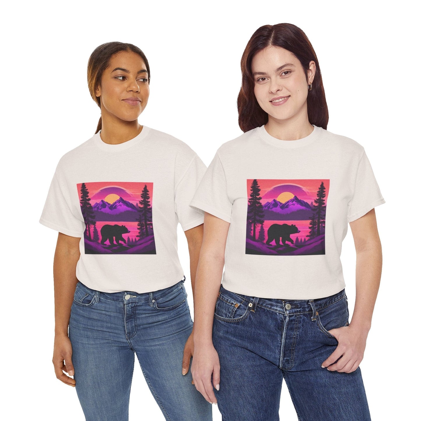 T-shirt graphique Bear Majestic Sunset Flashlander