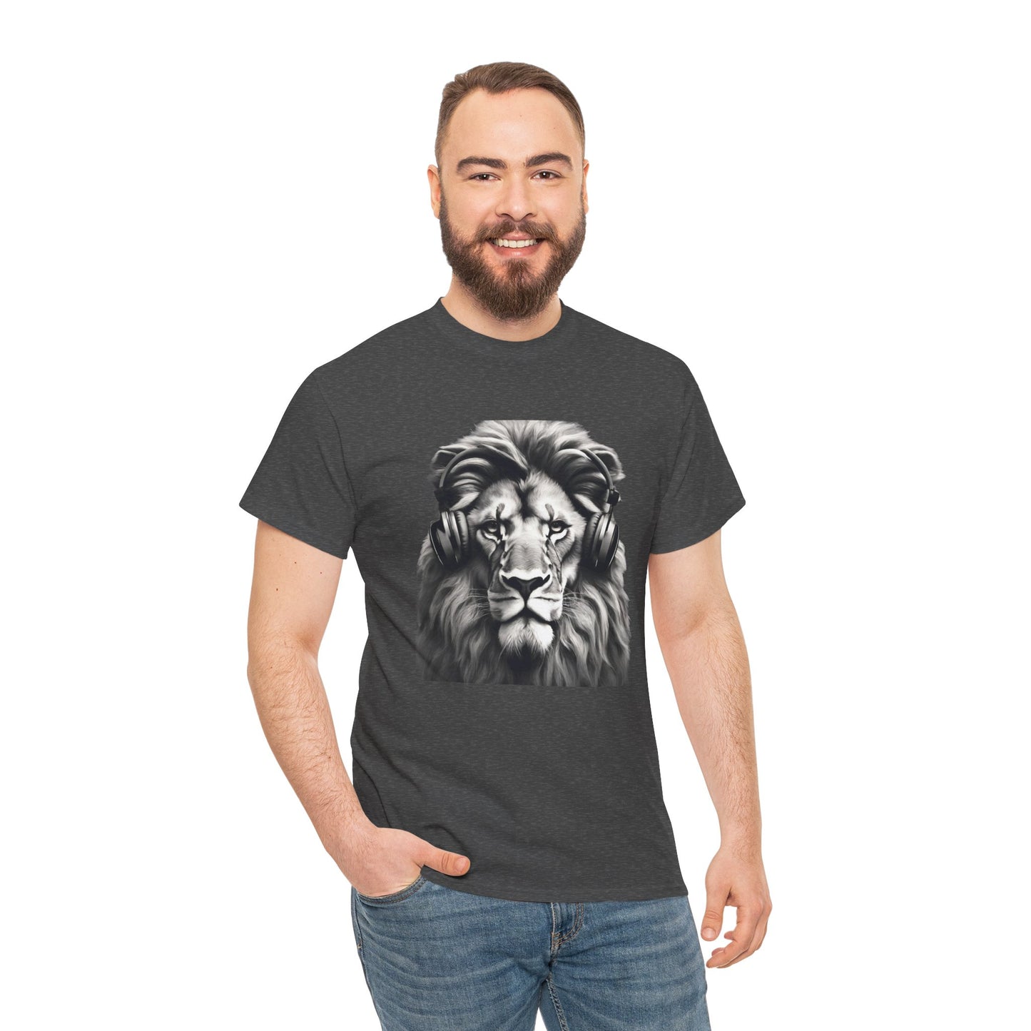 Lion Training with Headphones - Flashlander Gym Shirt