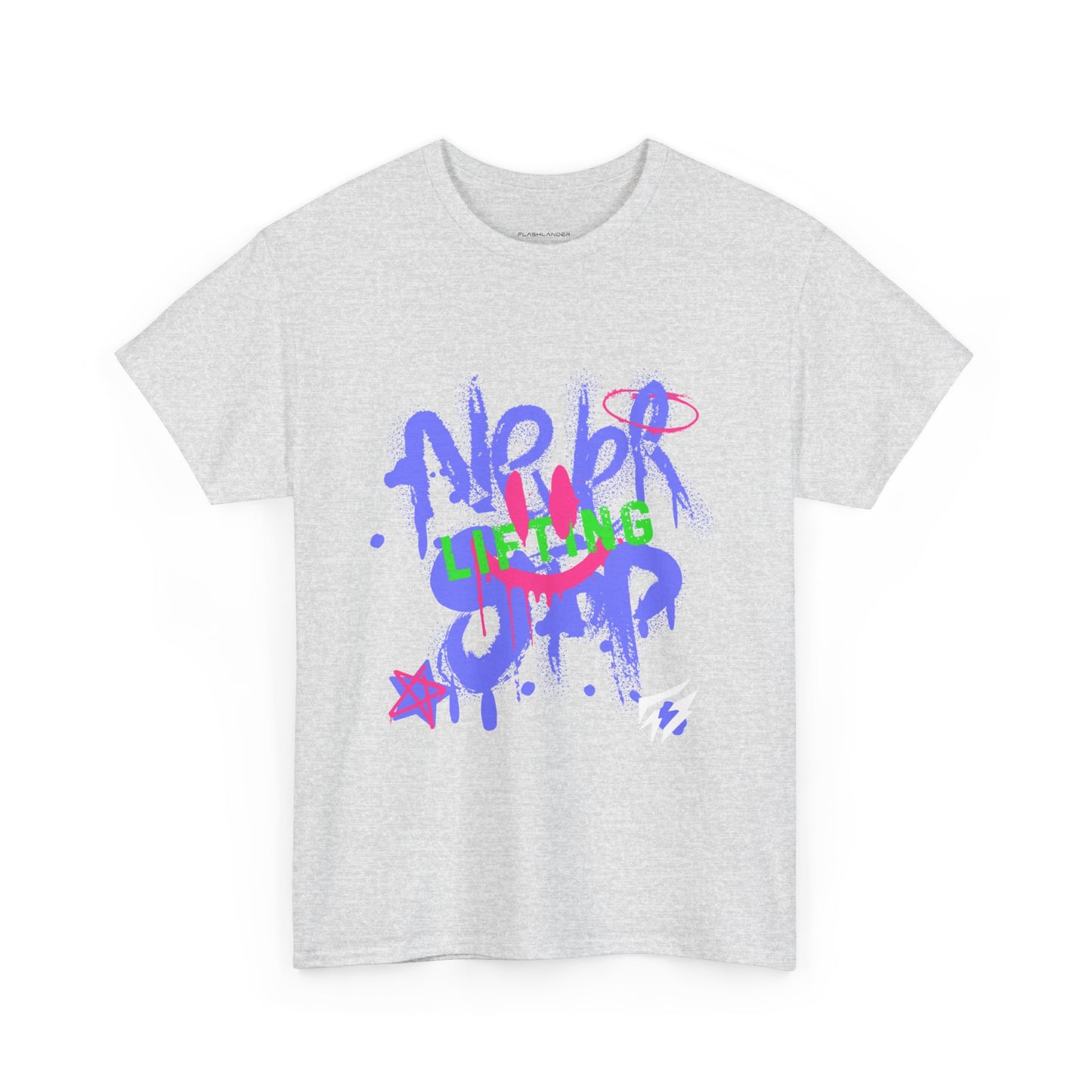 T-shirt de sport Graffiti Flashlander - Never Stop Lifting Gris