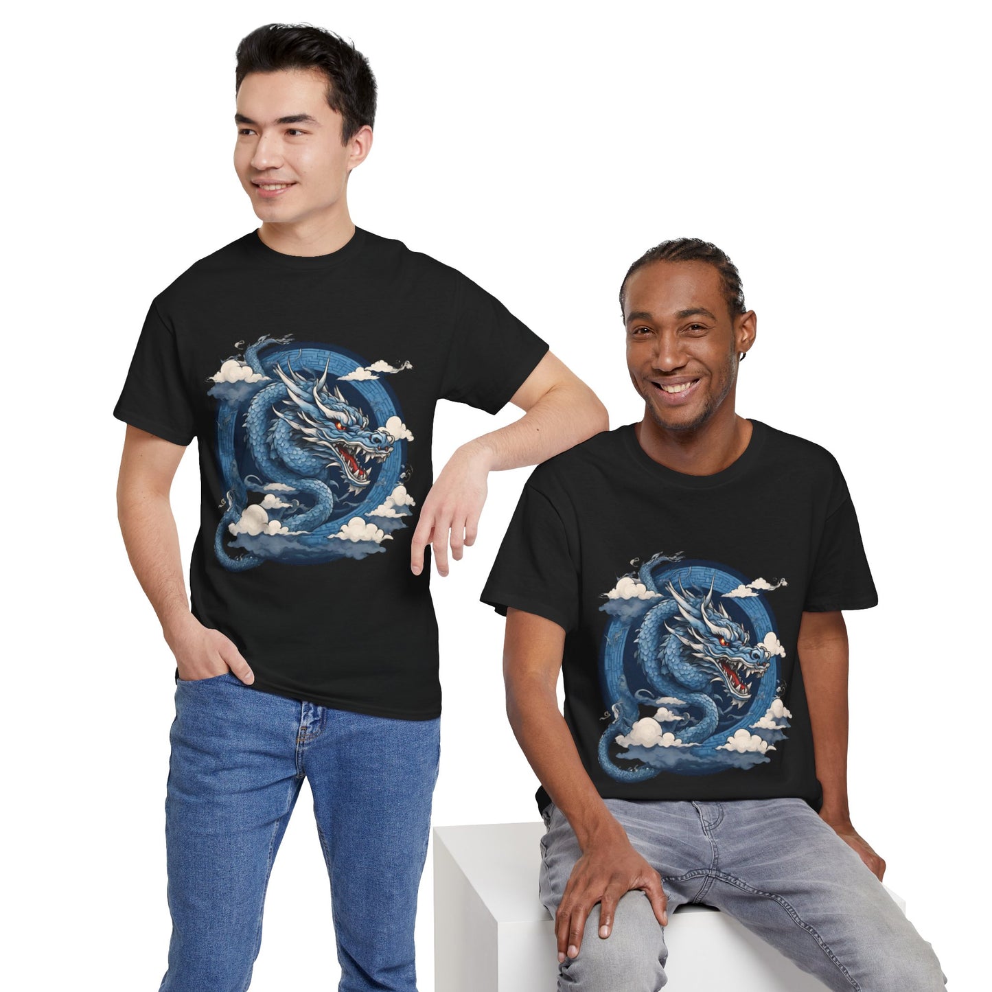 Dragon bleu japonais - T-shirt de sport Flashlander