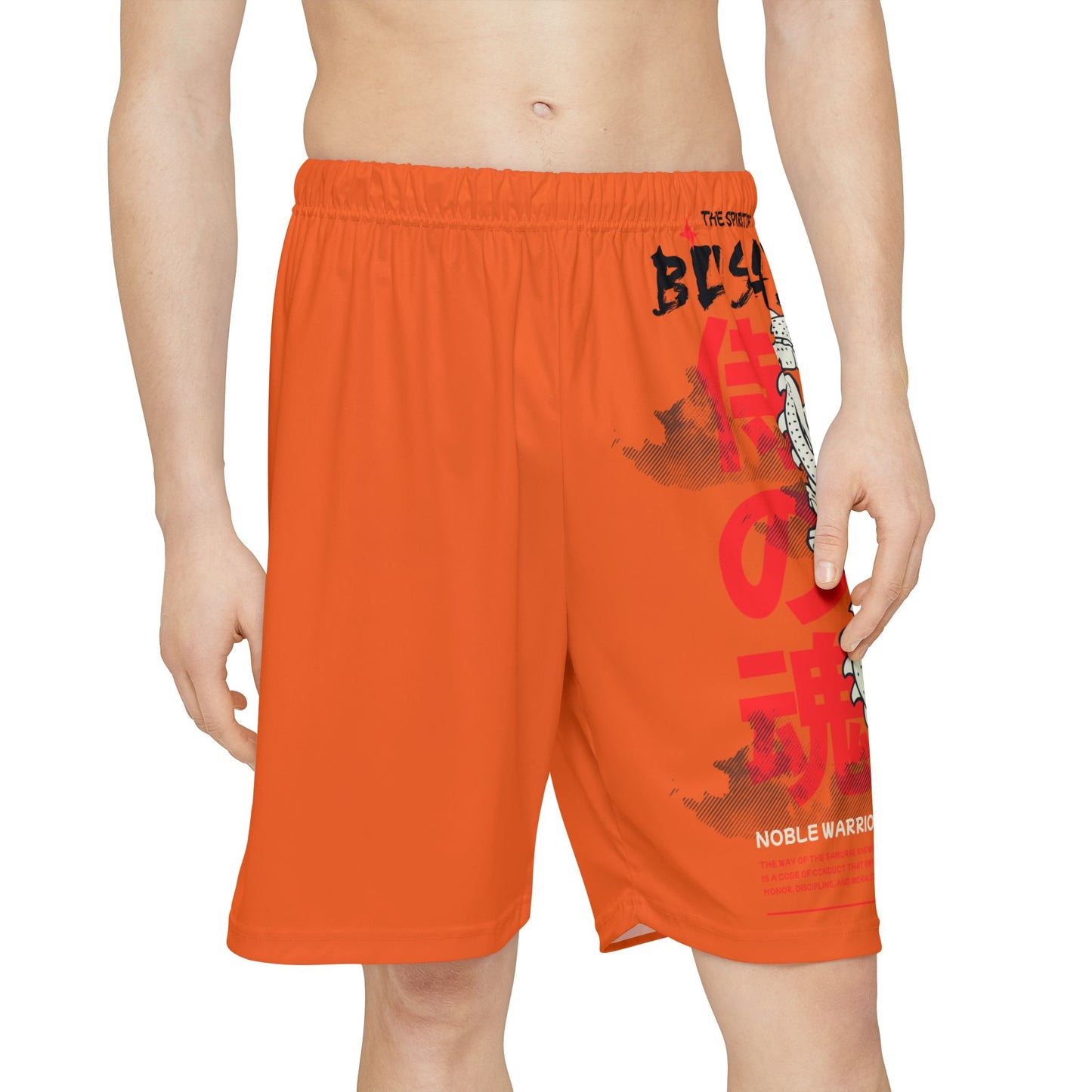 Japanese Dragon Bushido - Flashlander Performance Men’s Gym Shorts Orange