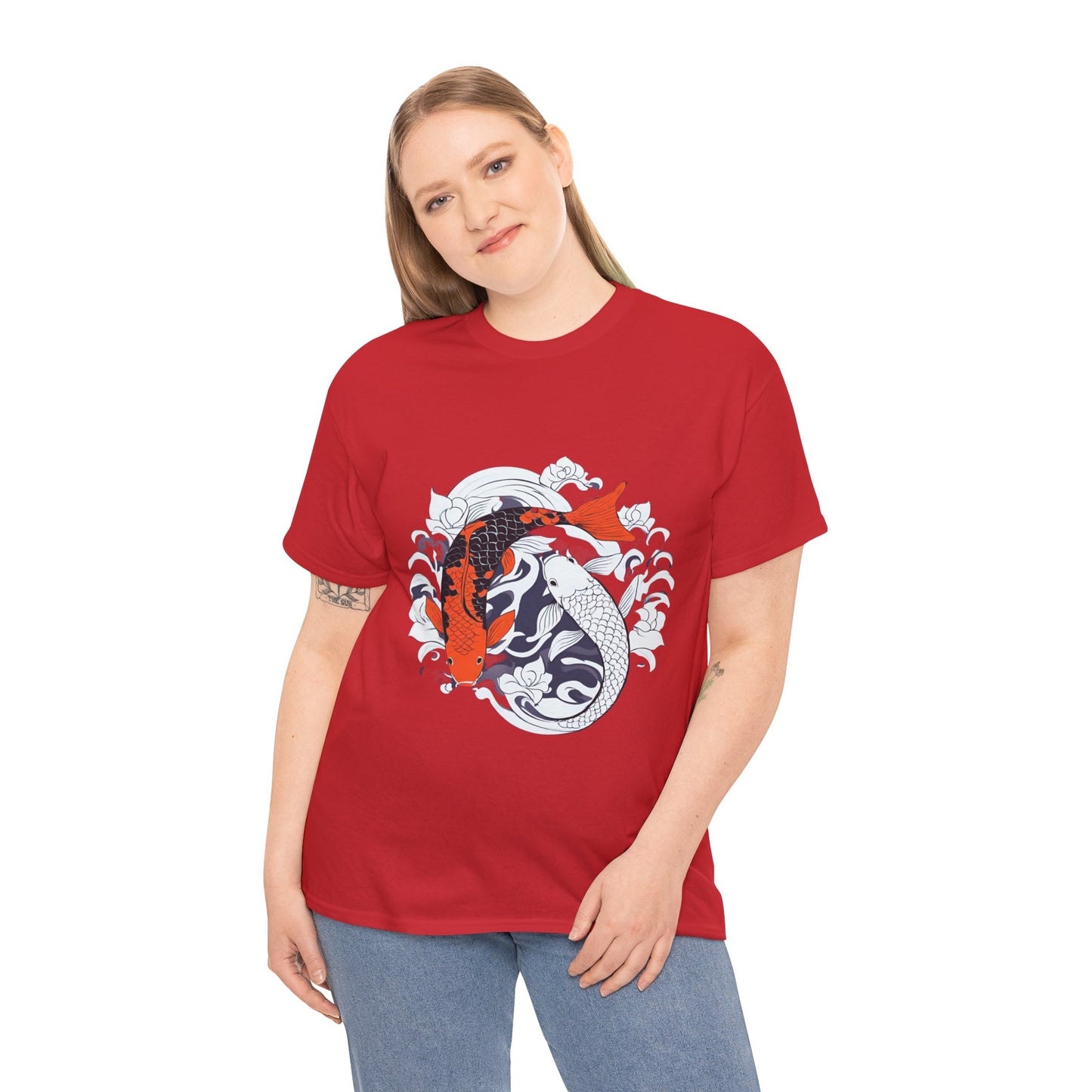 Yin Yang Japanese Koi Fish Flashlander Gym Shirt