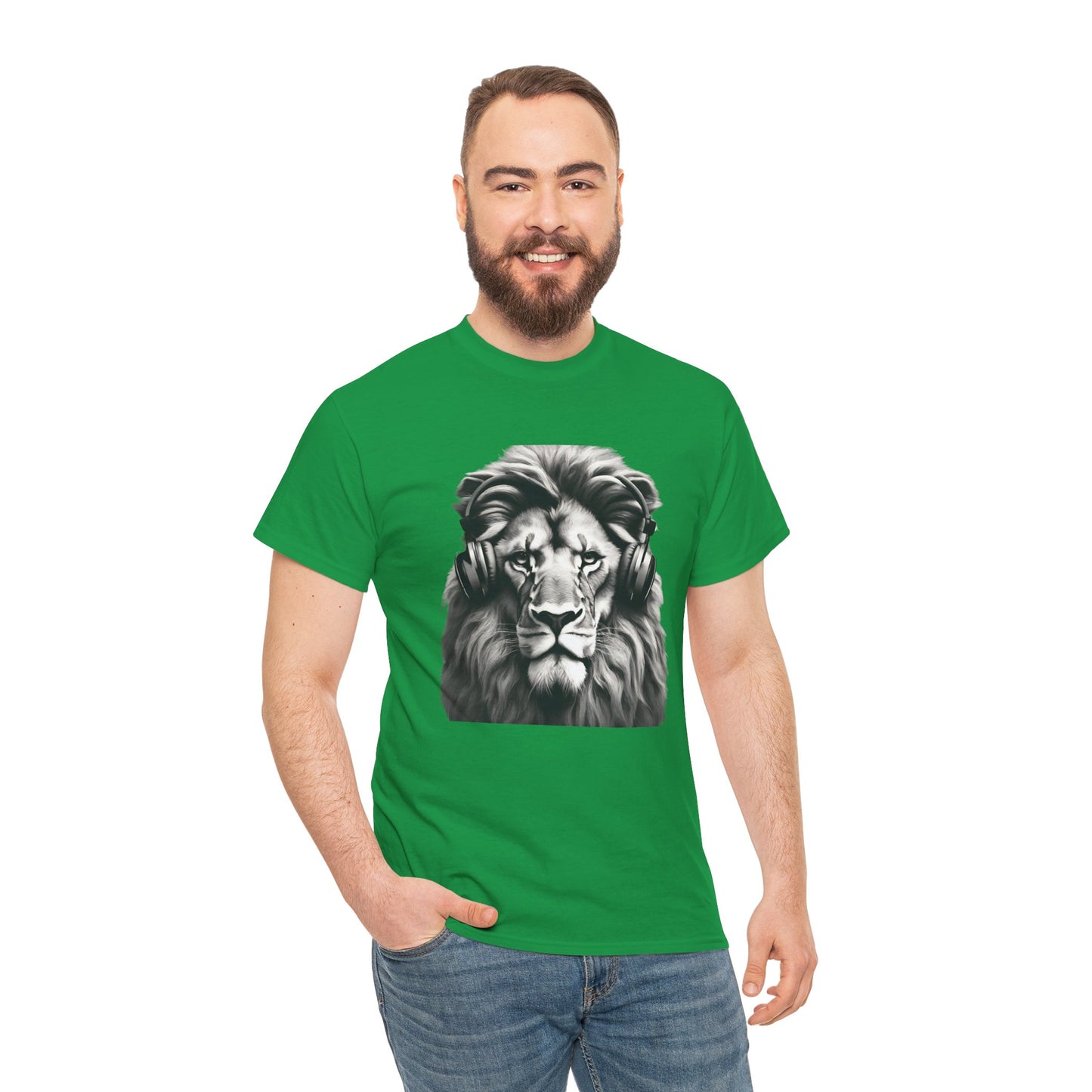 Lion Training with Headphones - Flashlander Gym Shirt